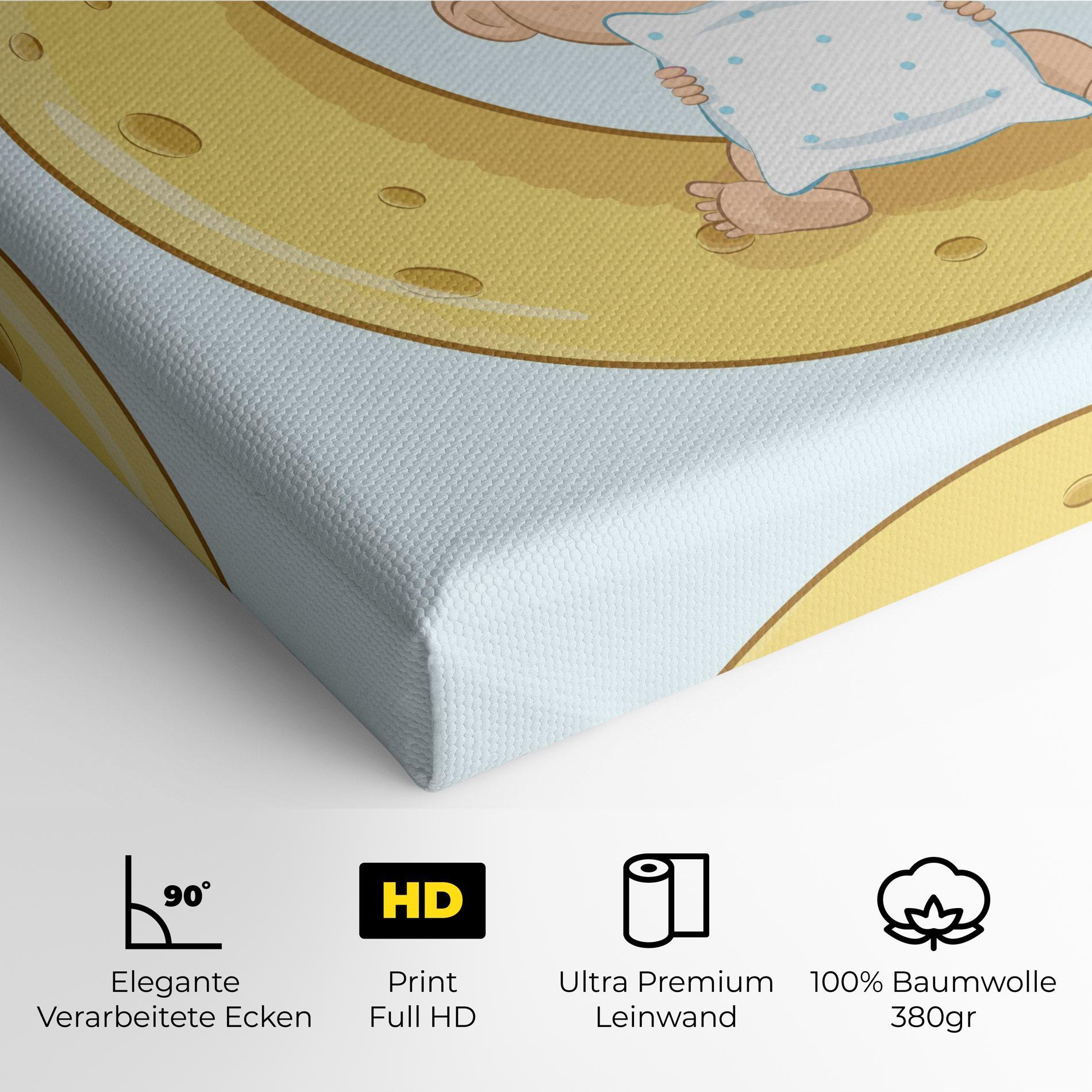 Leinwandbild Baby On Moon mockup 4