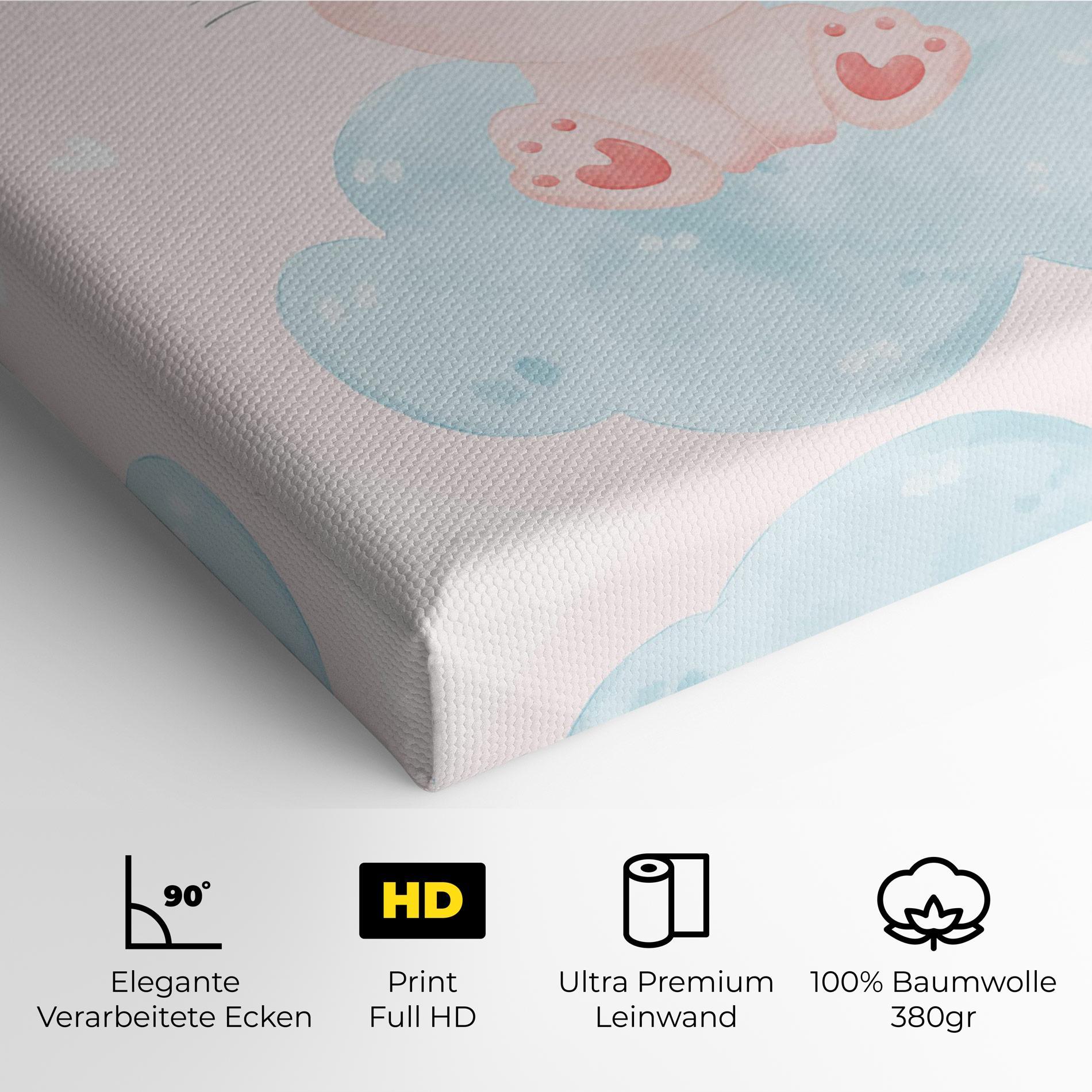 Leinwandbild Cloud Pink Bunny mockup 4