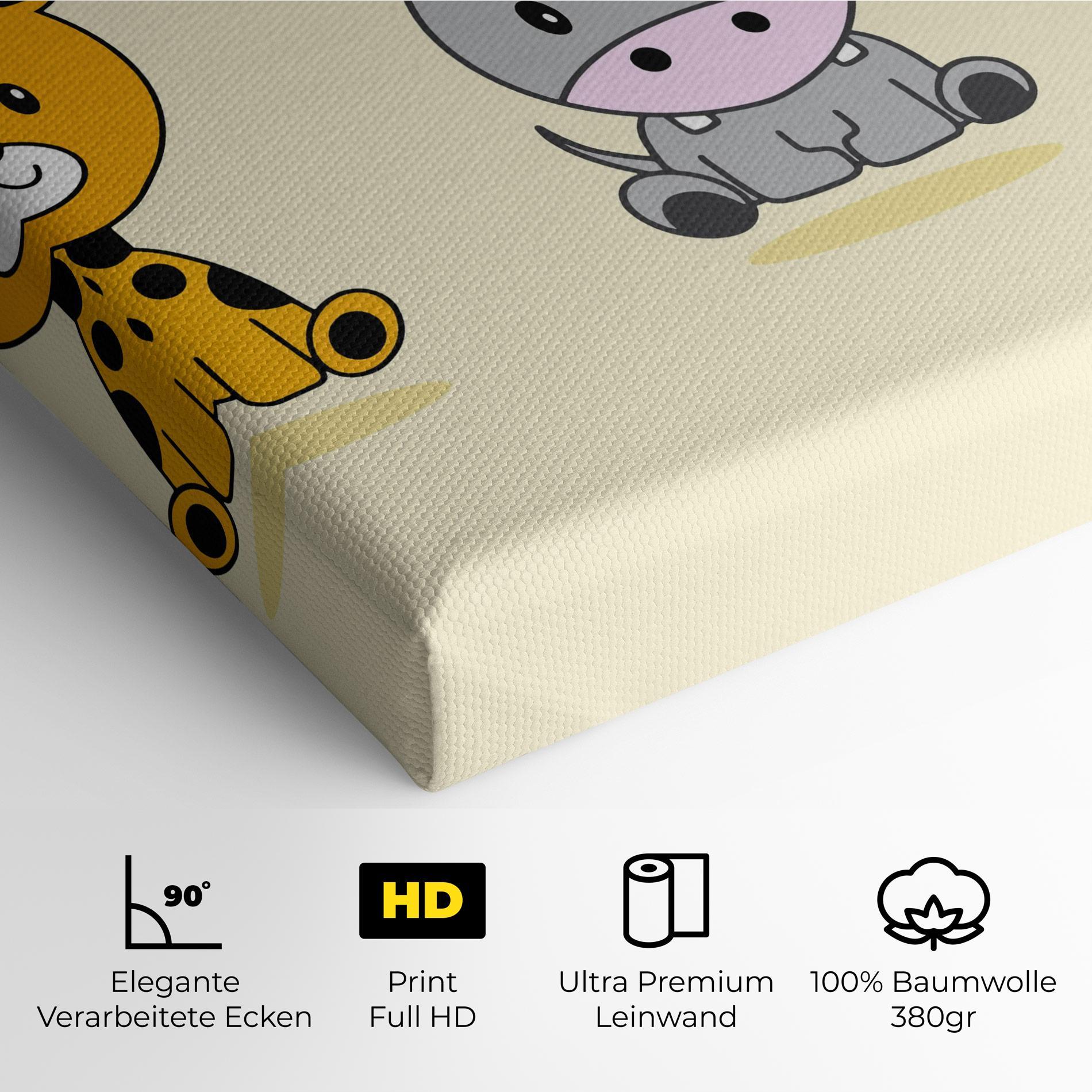 Leinwandbild Cream Animals mockup 4