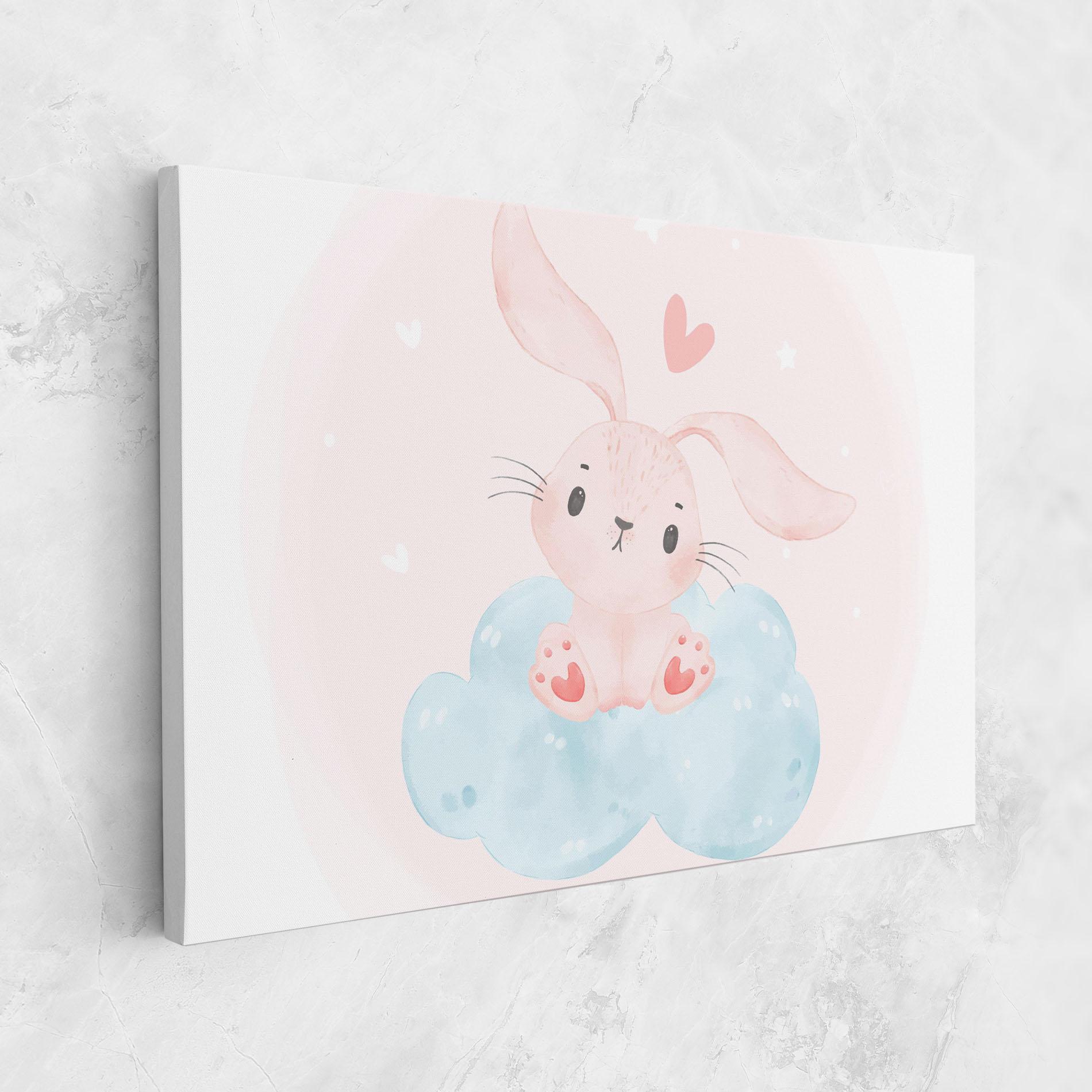 Leinwandbild Cloud Pink Bunny mockup 1