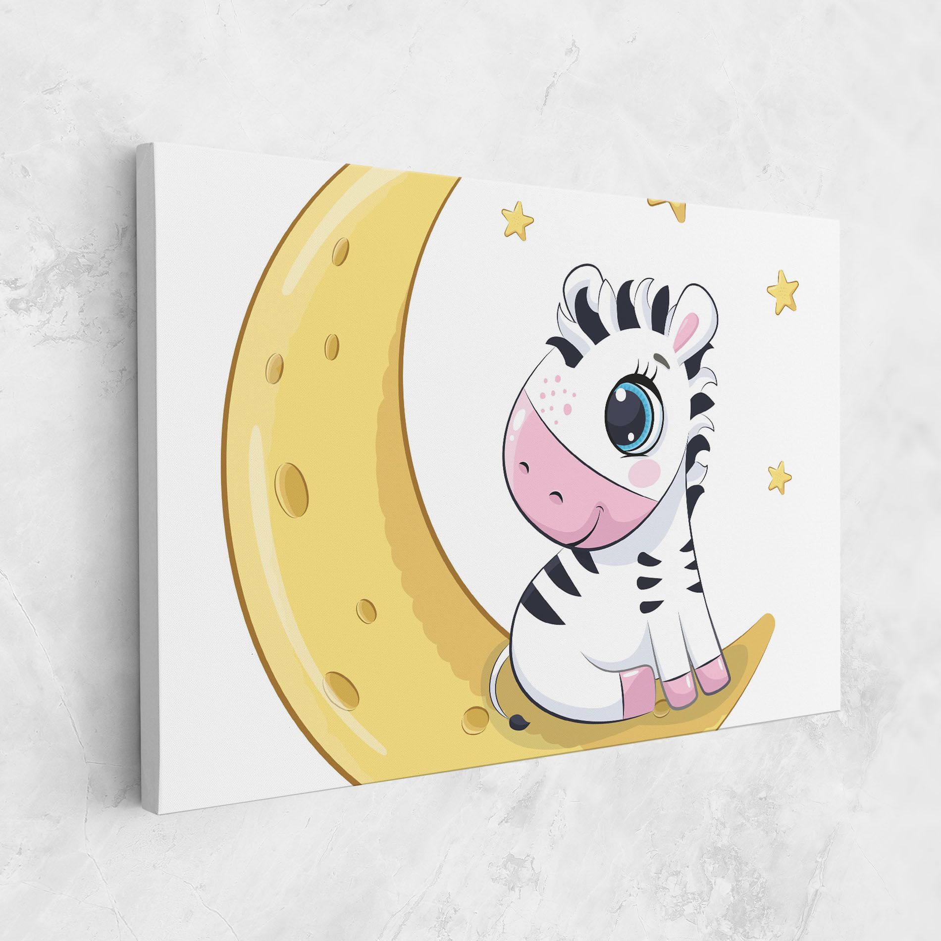 Cute Zebra Moon mockup 1