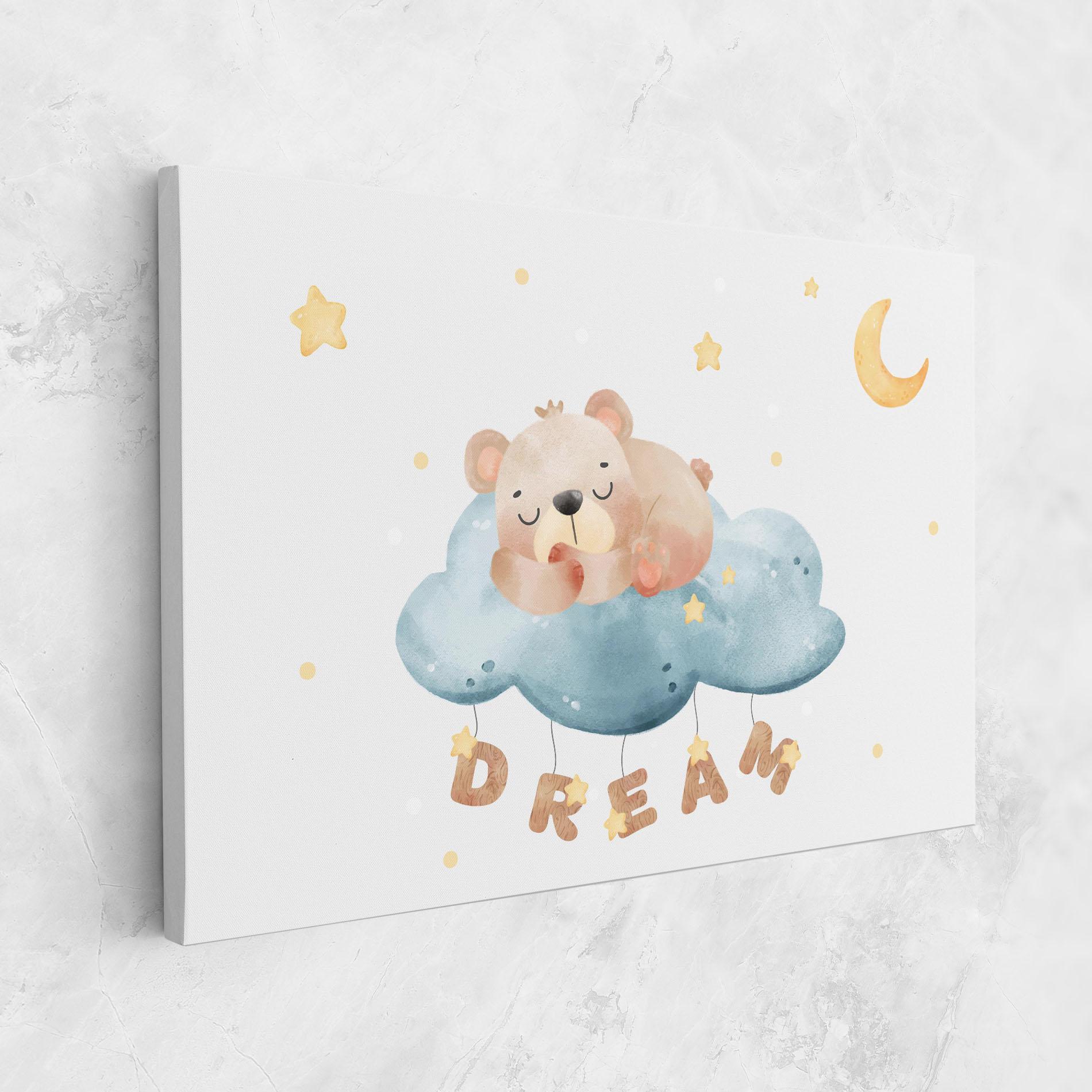 Leinwandbild Dream Sleepy Bear mockup 1