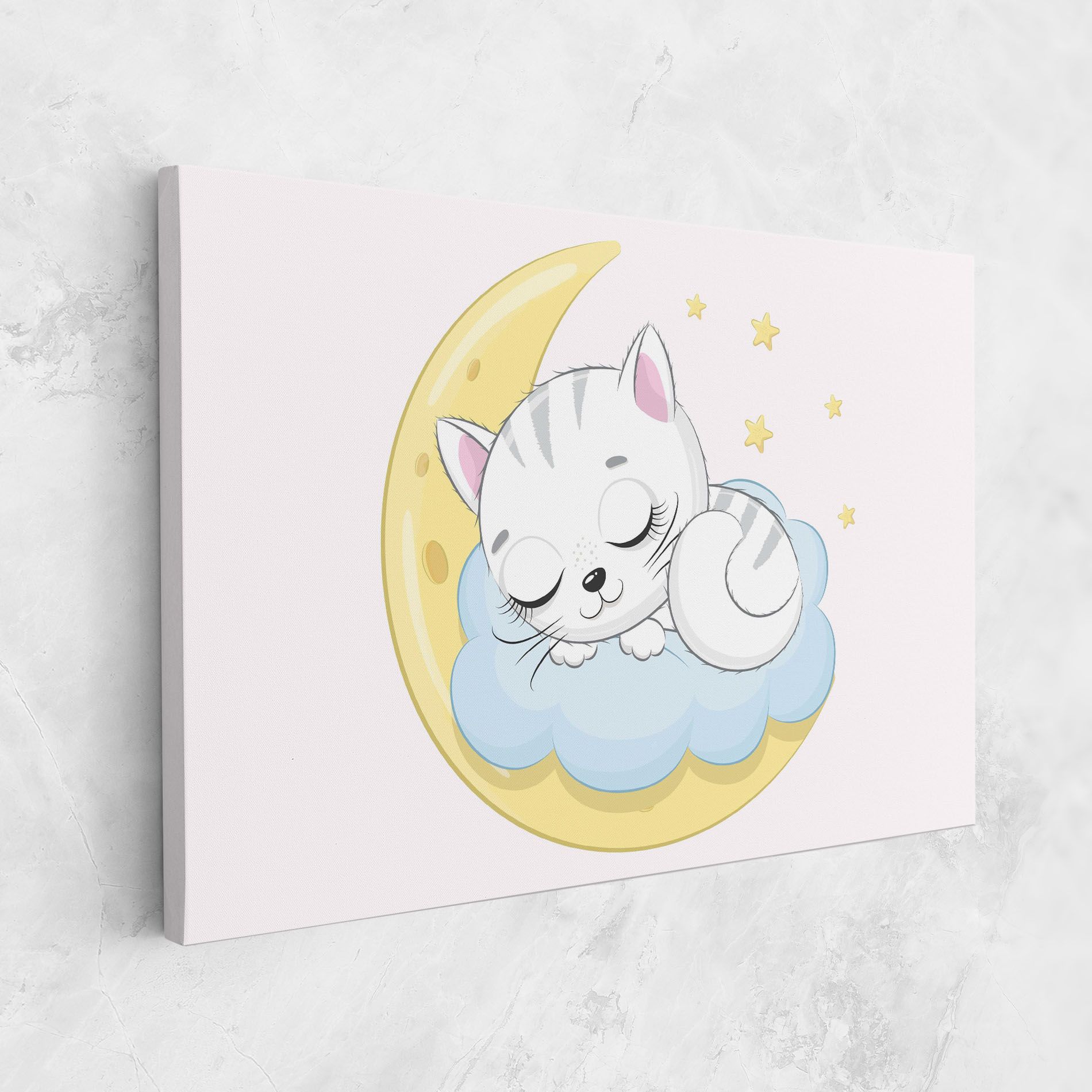 Moon Cat Sleeping mockup 1