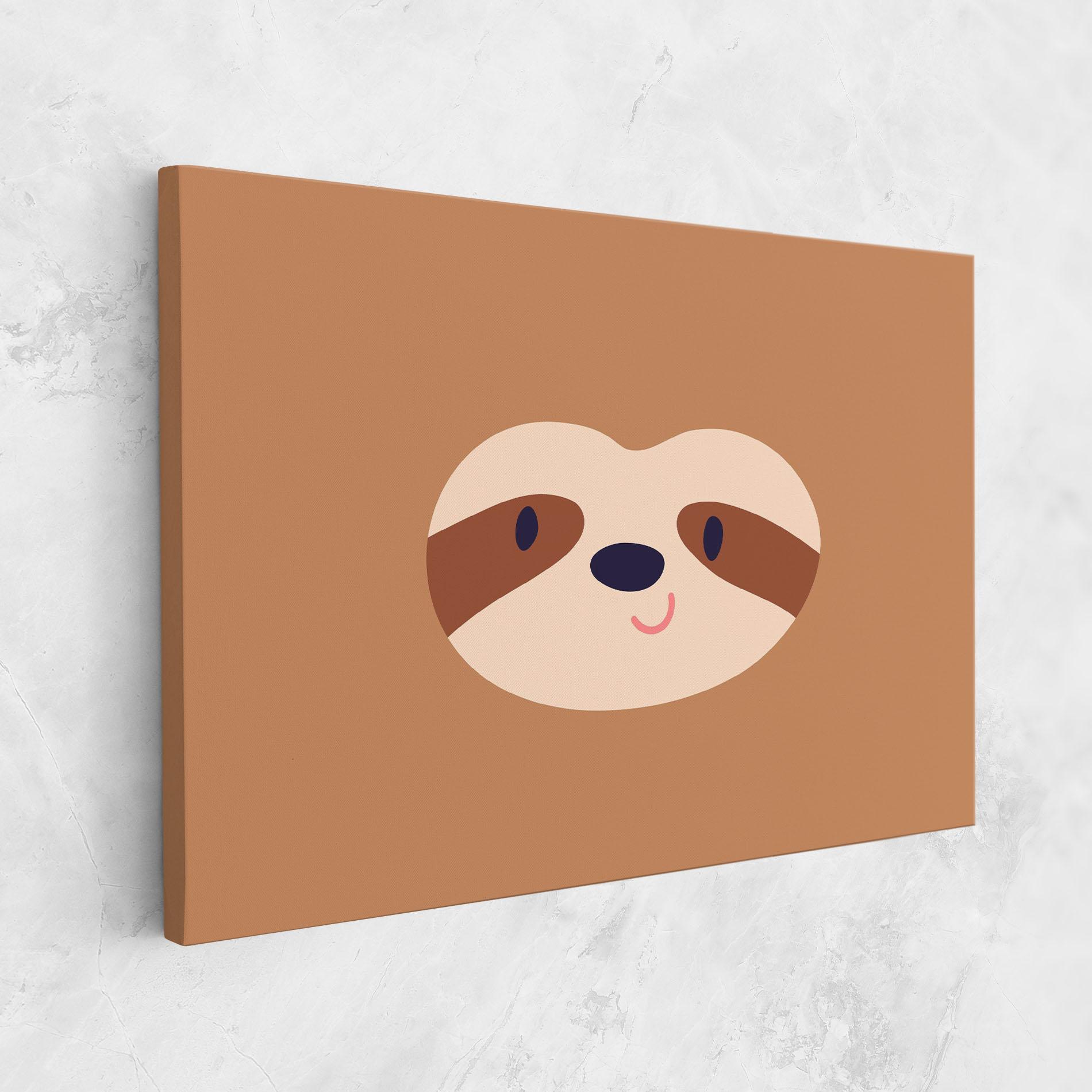 Leinwandbild Sloth Face Portrait mockup 1