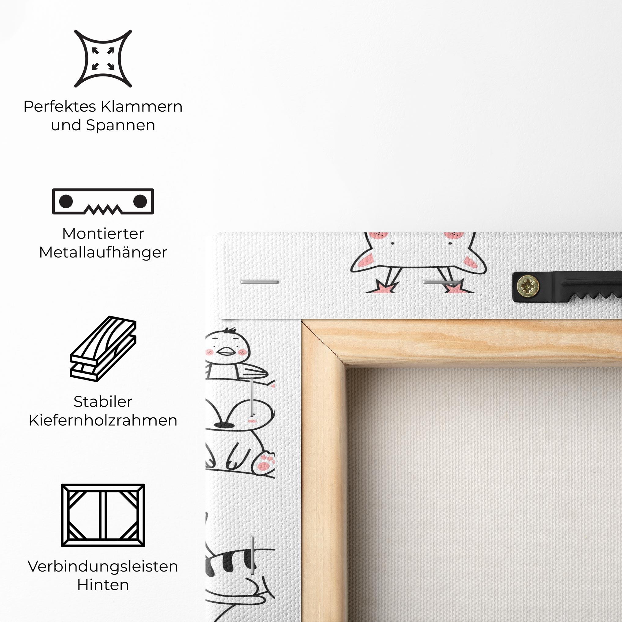 Leinwandbild Be Happy Animals mockup 5