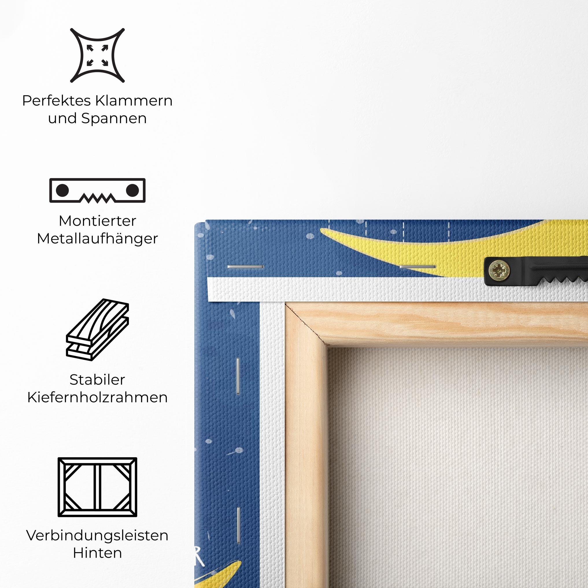 Leinwandbild Cat Moon Star mockup 5