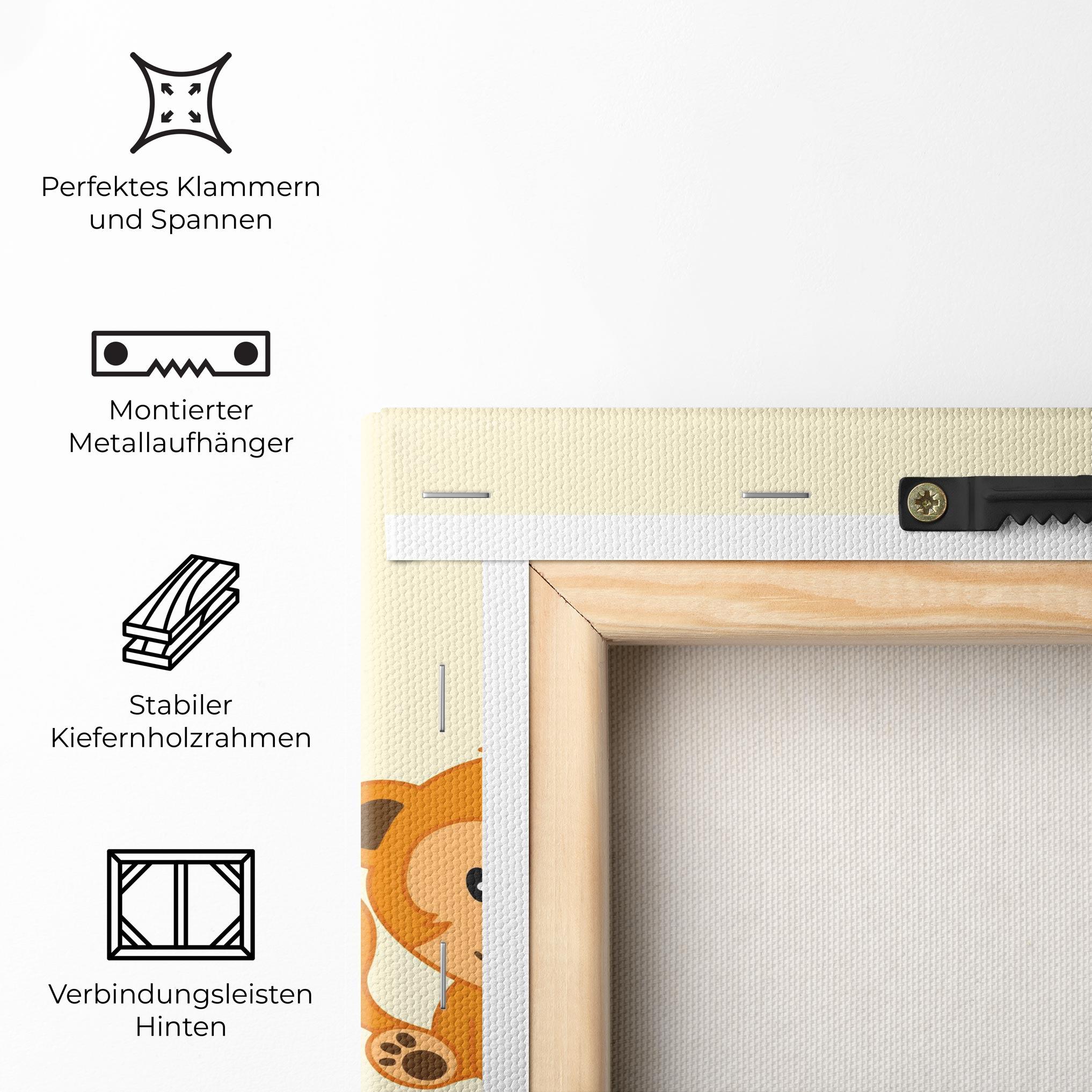 Leinwandbild Cream Animals mockup 5