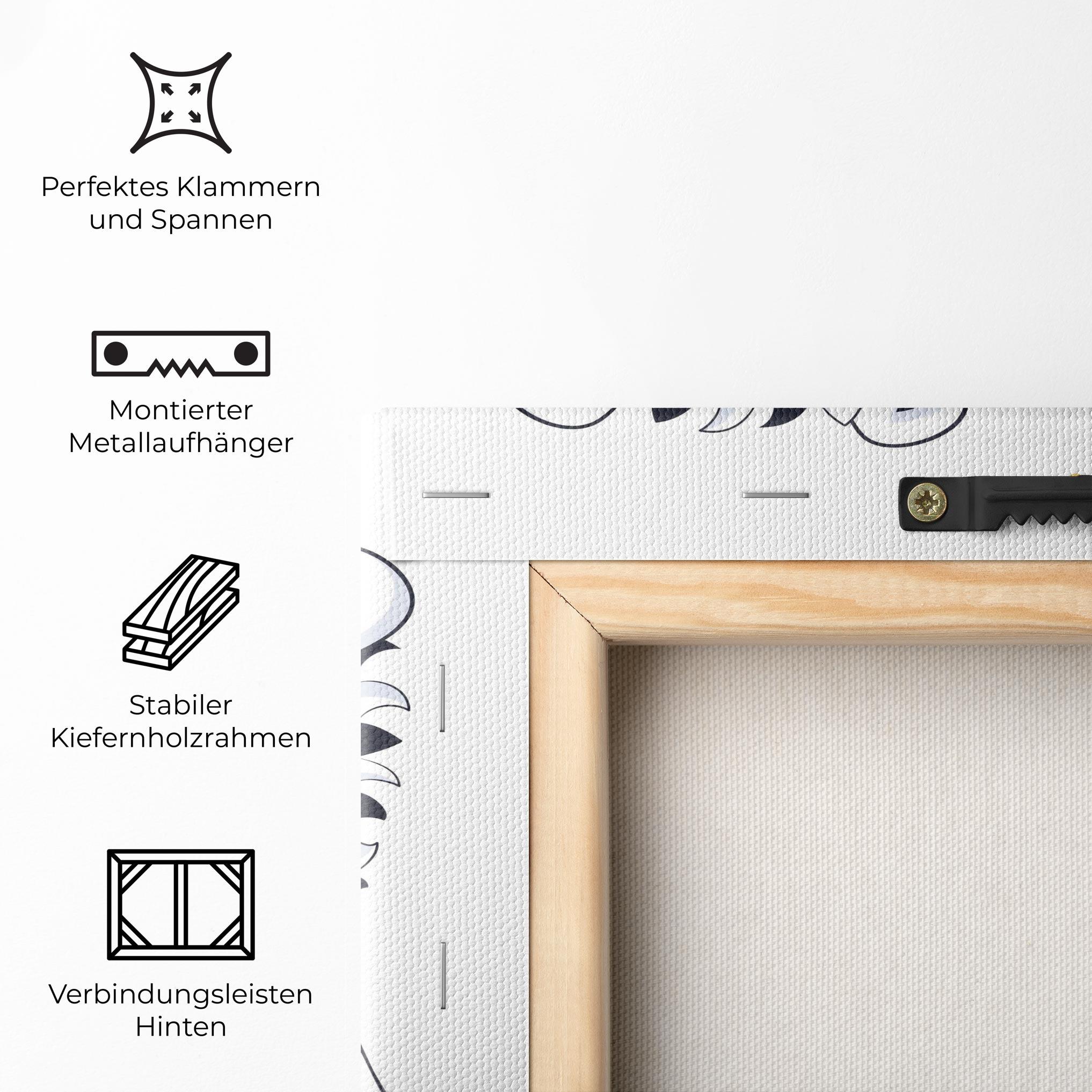 Leinwandbild Cute Zebra Moon mockup 5