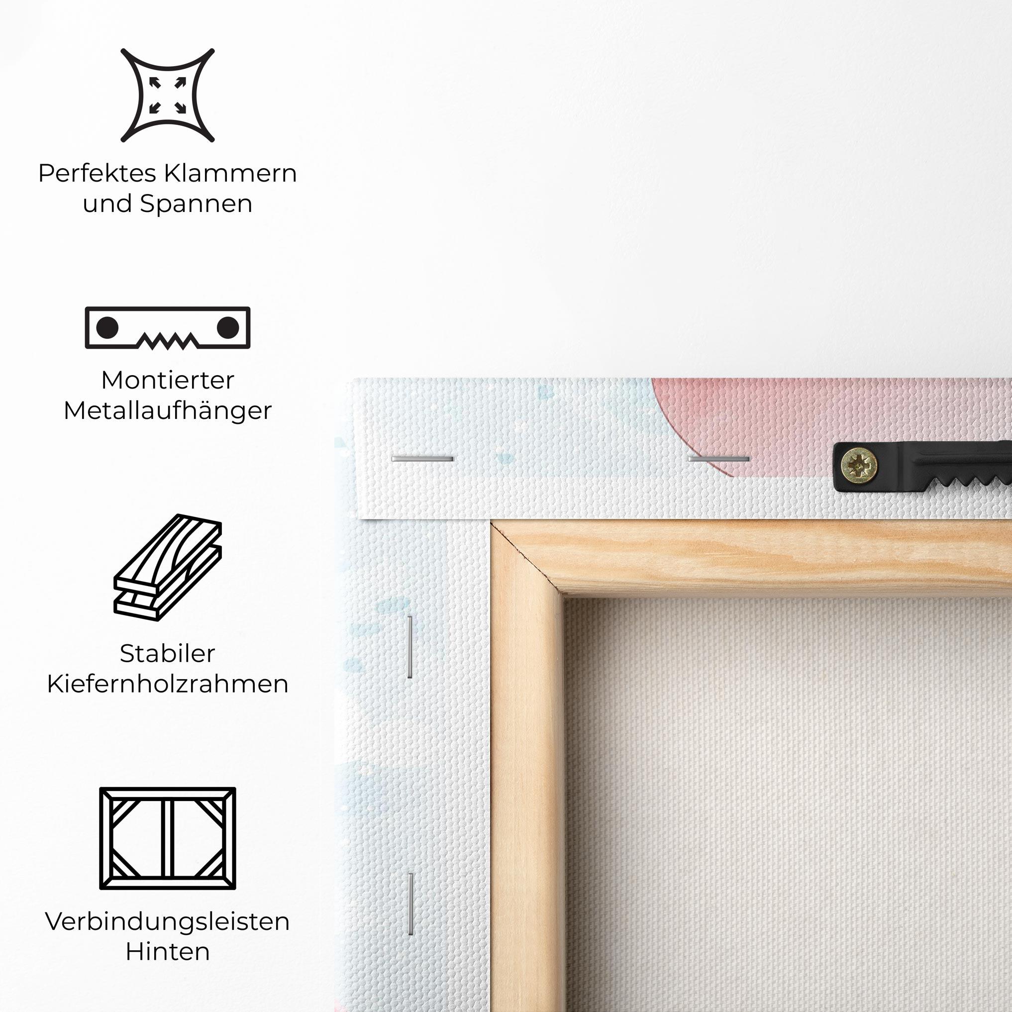 Leinwandbild Rainbow Bunny Art mockup 5