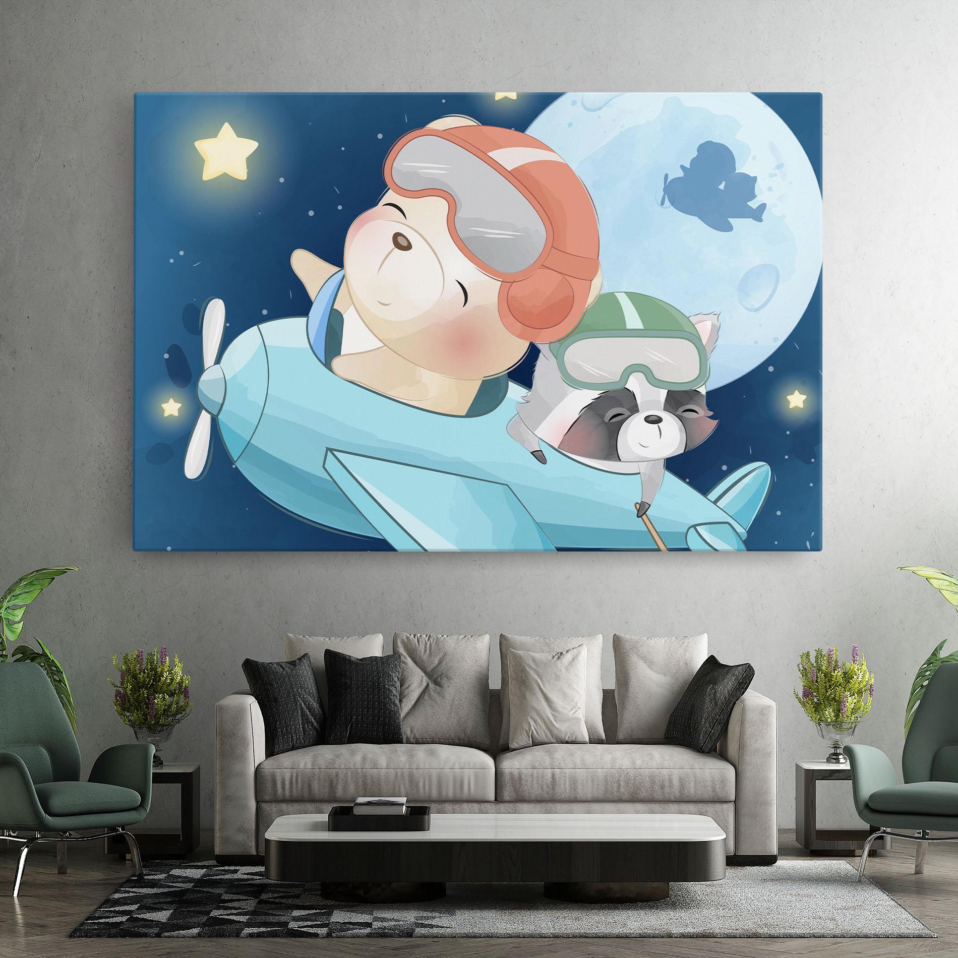 Leinwandbild Bear Flying Star mockup 7