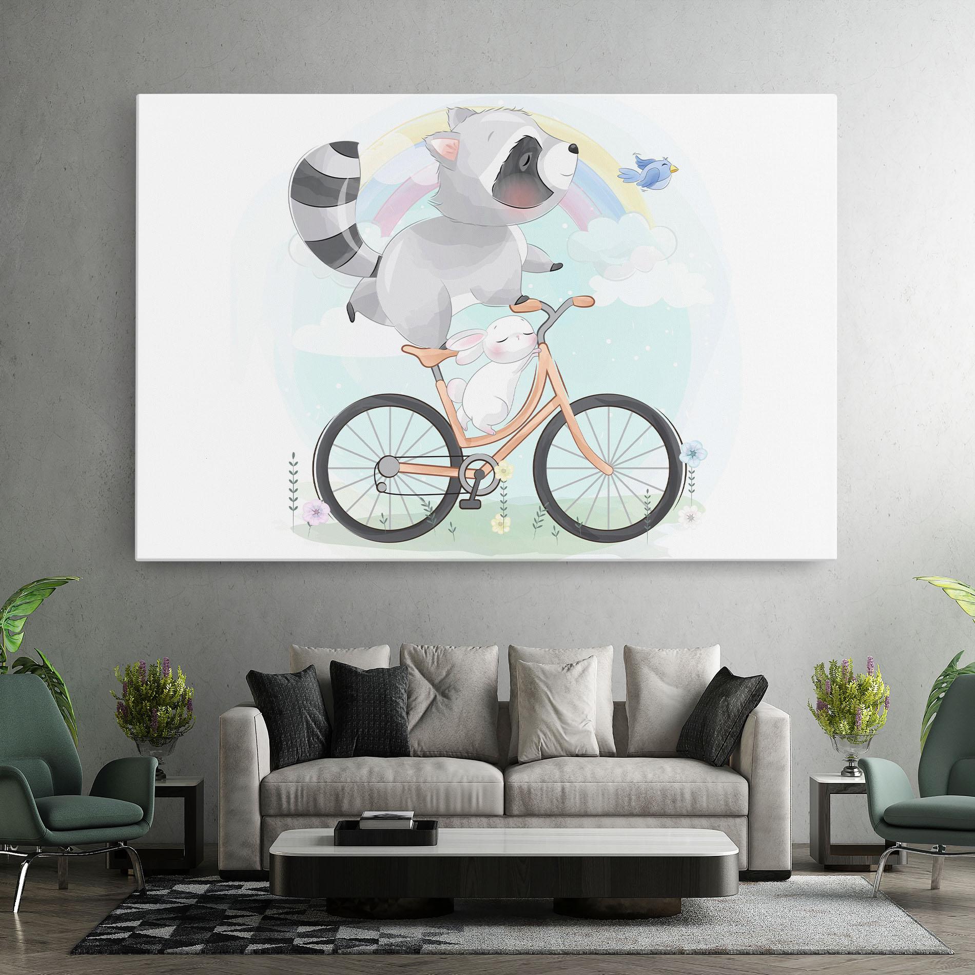Leinwandbild Bike Ride Animal mockup 7