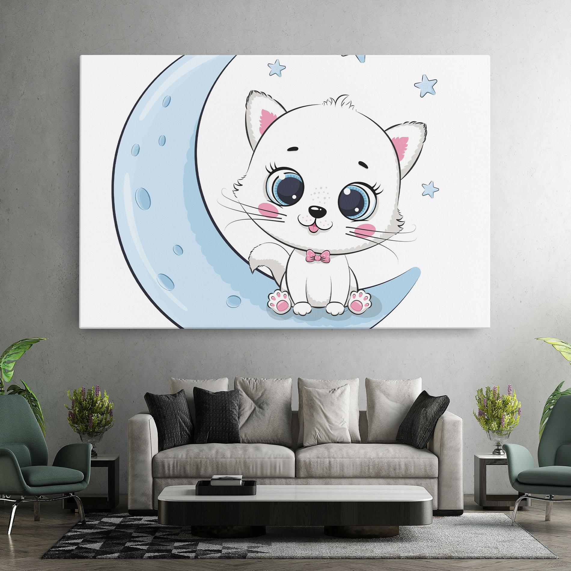 Leinwandbild Blue Moon Cat mockup 7