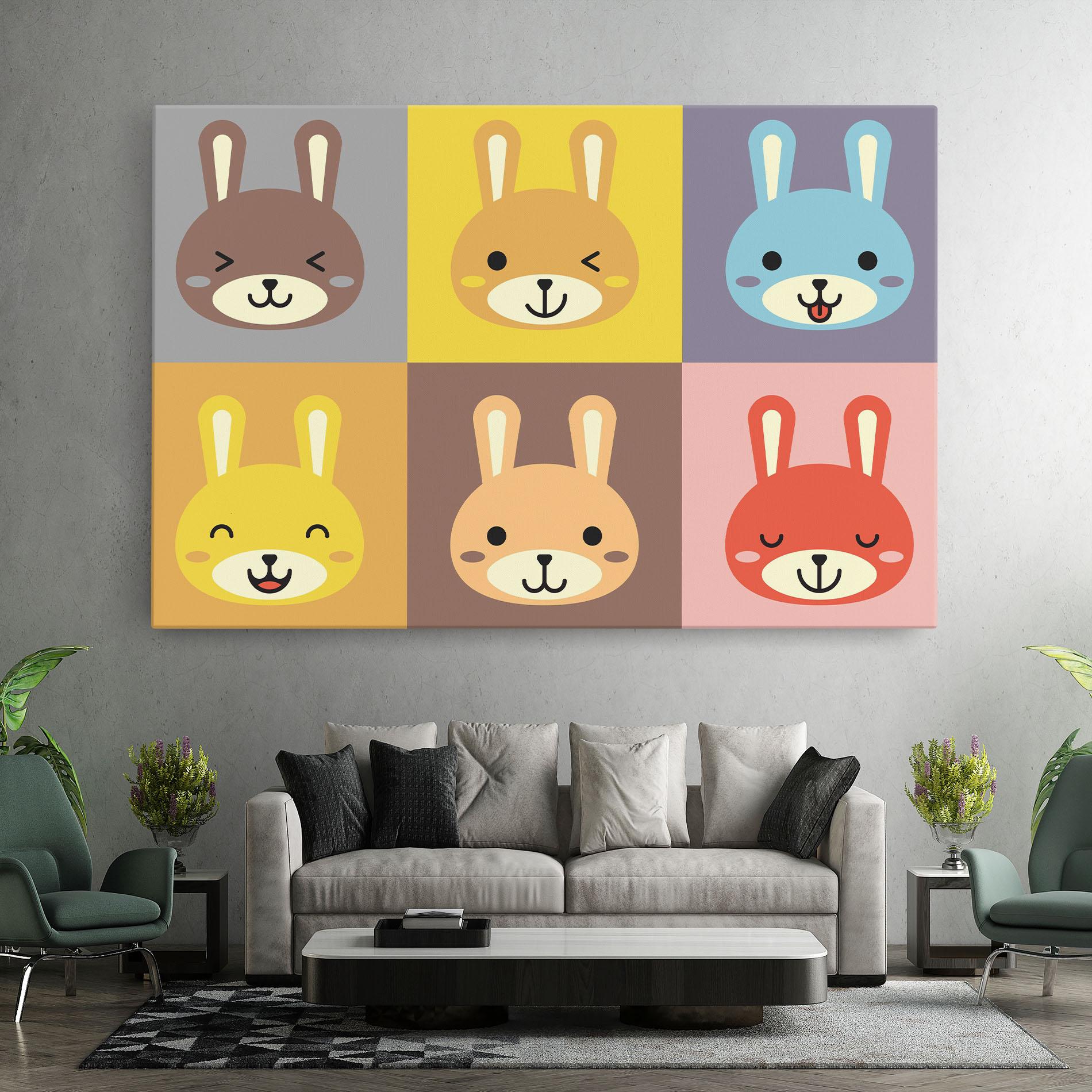 Leinwandbild Bunny Colors mockup 7