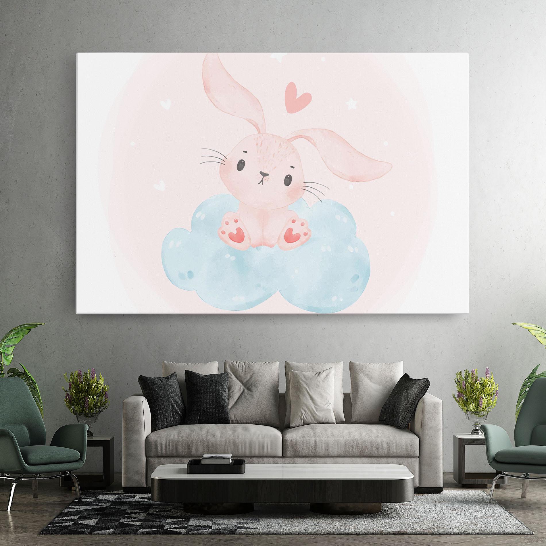 Leinwandbild Cloud Pink Bunny mockup 7