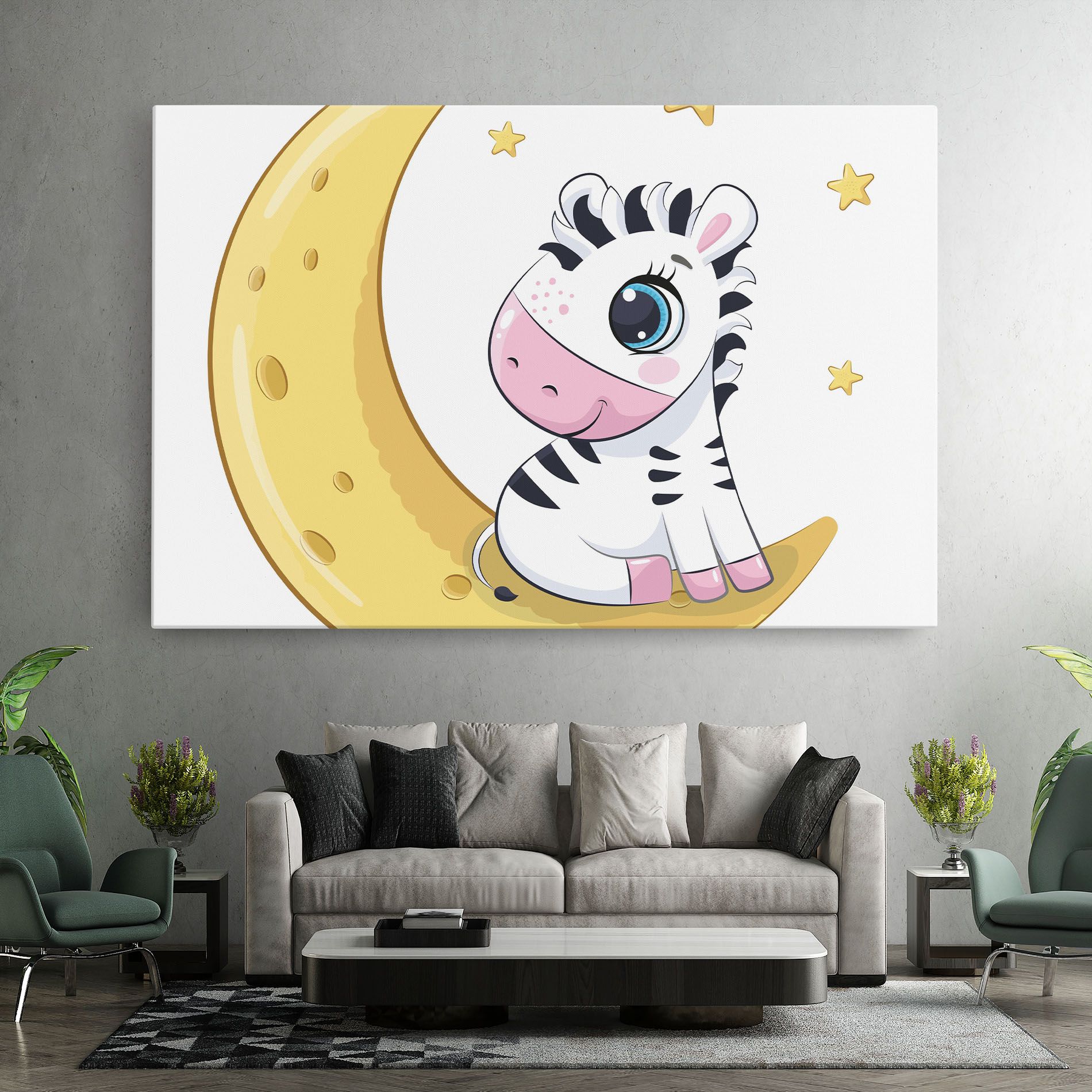 Cute Zebra Moon mockup 7