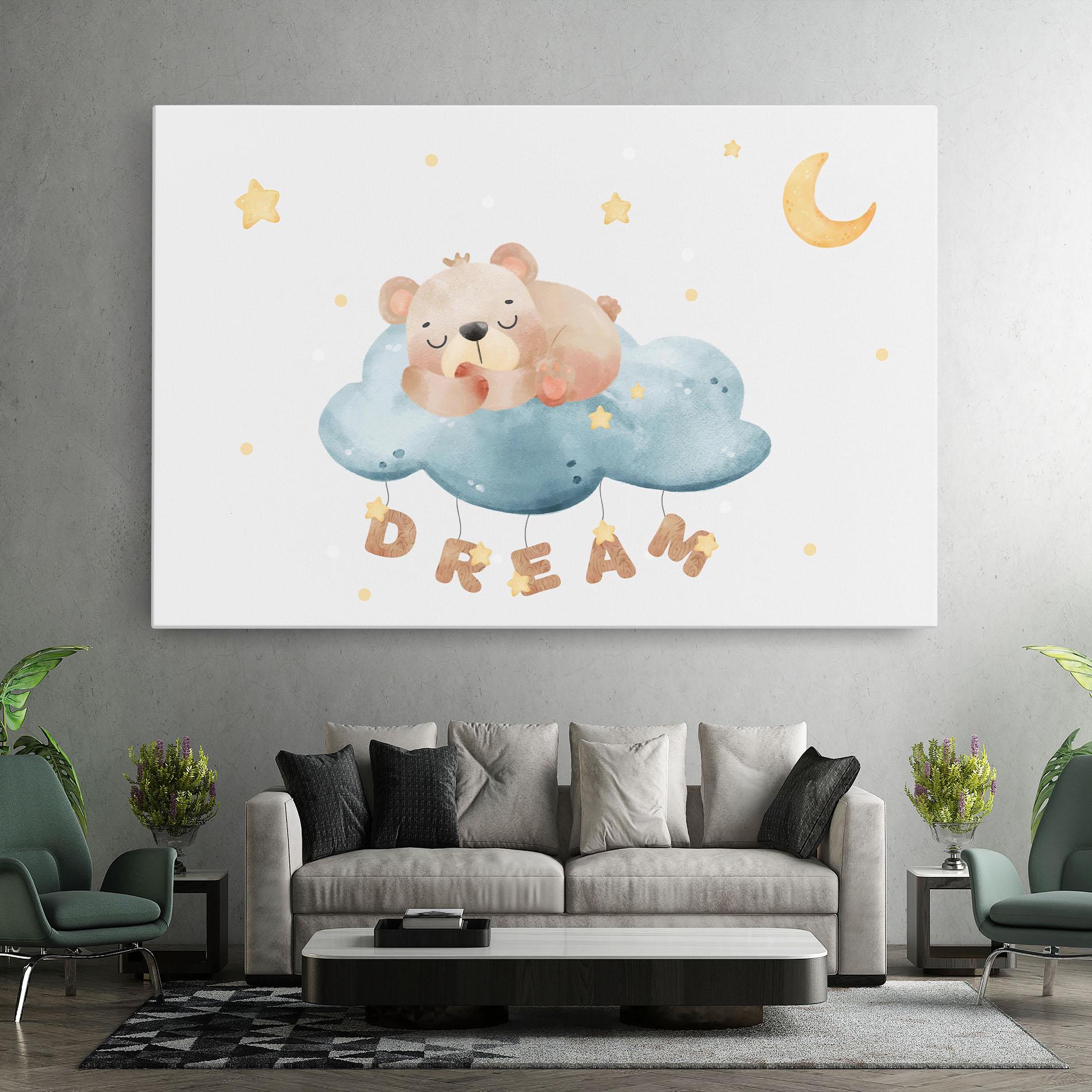Leinwandbild Dream Sleepy Bear mockup 7