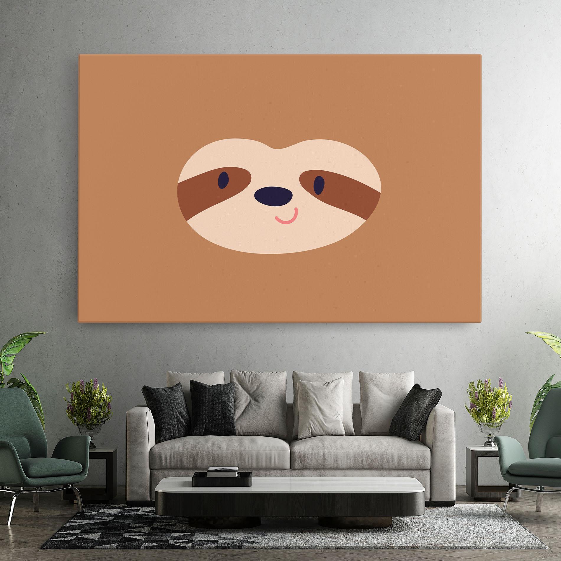 Leinwandbild Sloth Face Portrait mockup 7