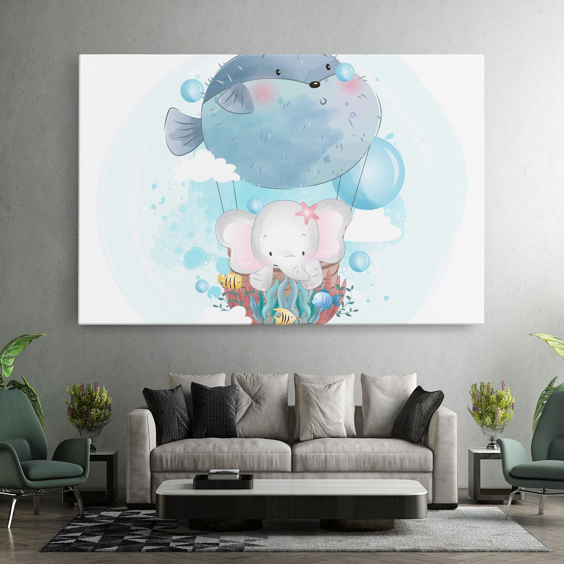Swiming Elephant mockup 7