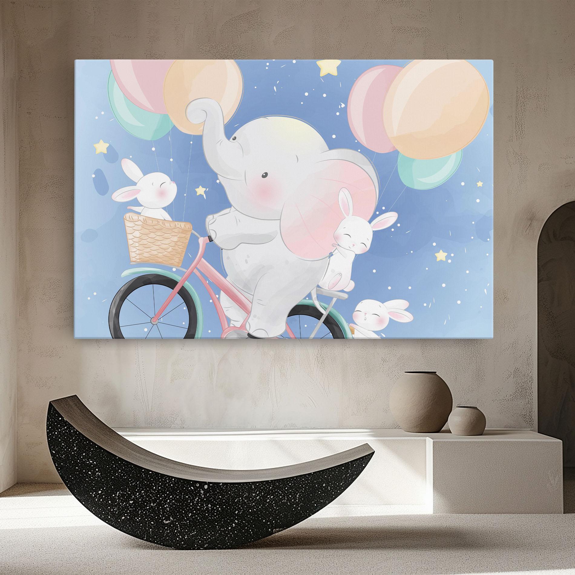 Leinwandbild Bike Elephant mockup 8