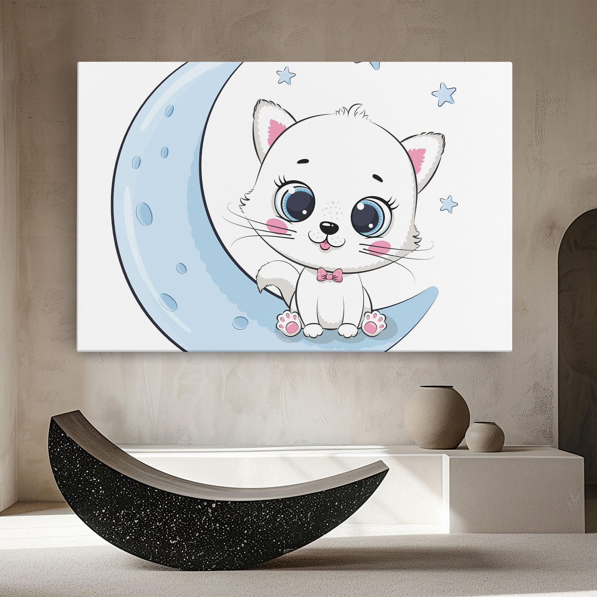 Leinwandbild Blue Moon Cat mockup 8