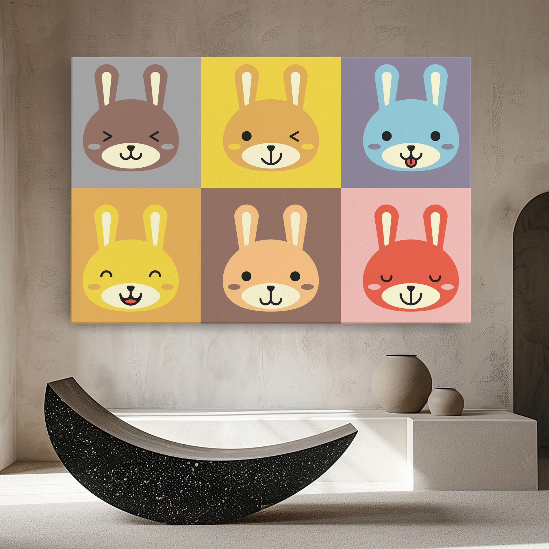 Leinwandbild Bunny Colors mockup 8