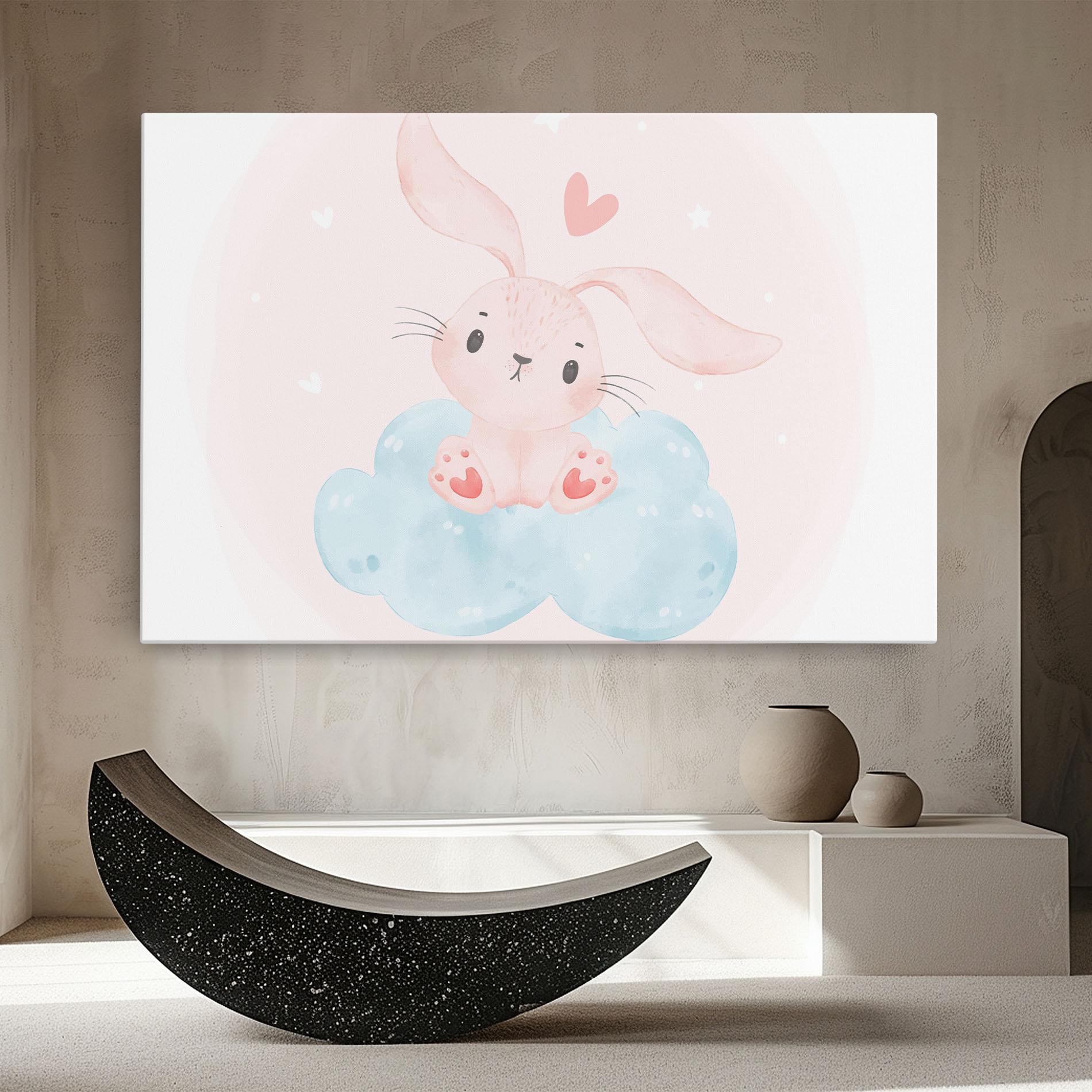 Leinwandbild Cloud Pink Bunny mockup 8