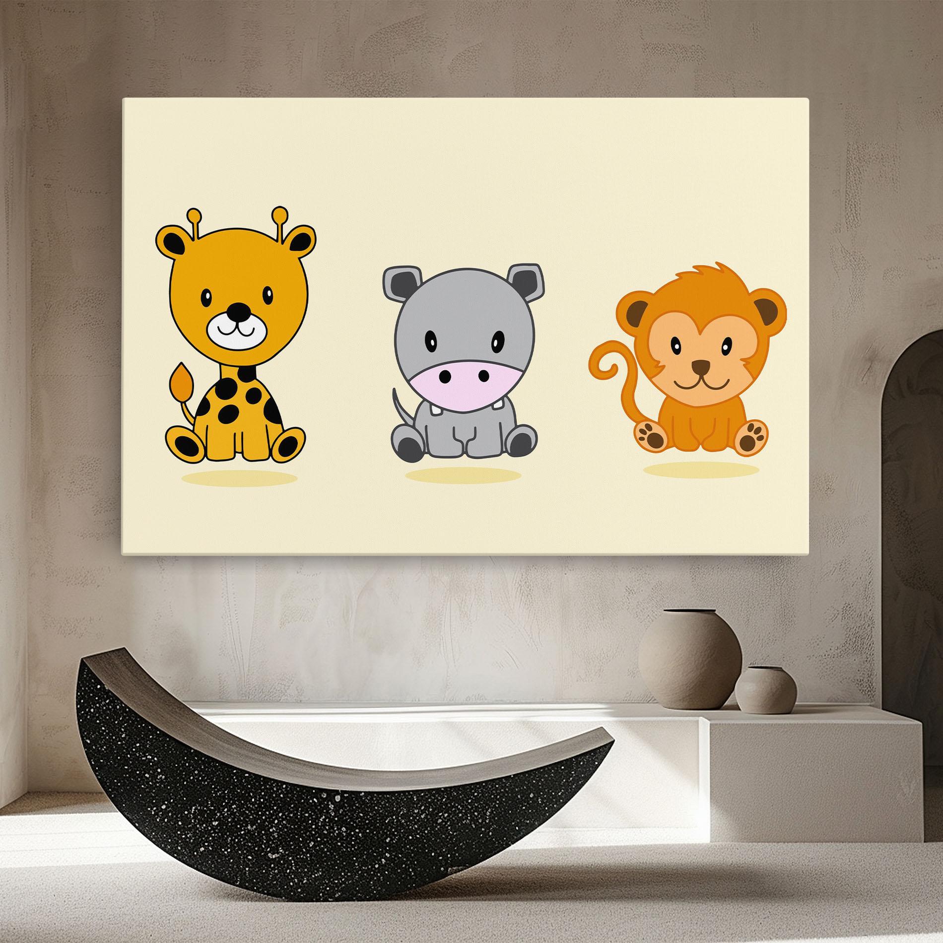 Leinwandbild Cream Animals mockup 8