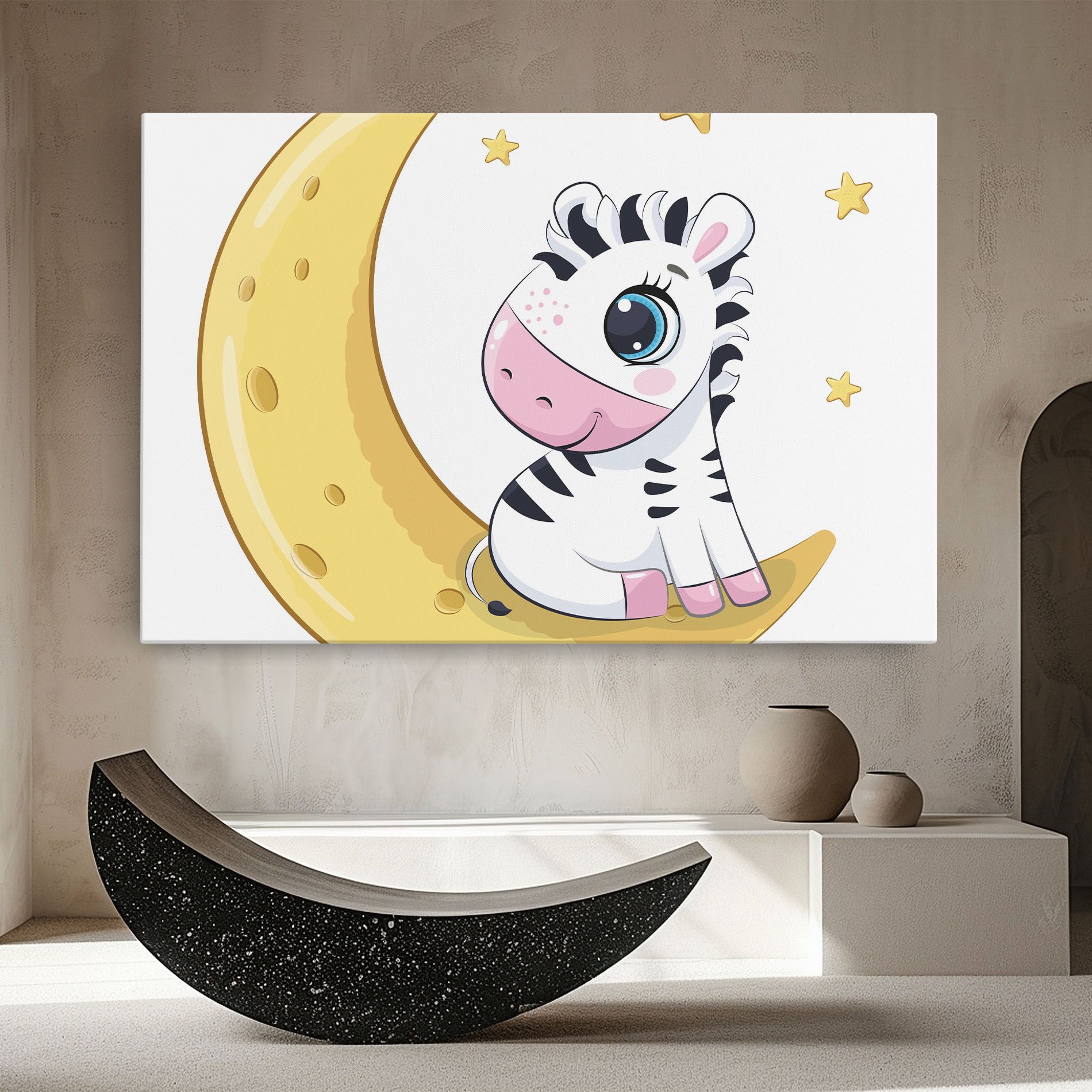 Cute Zebra Moon mockup 8