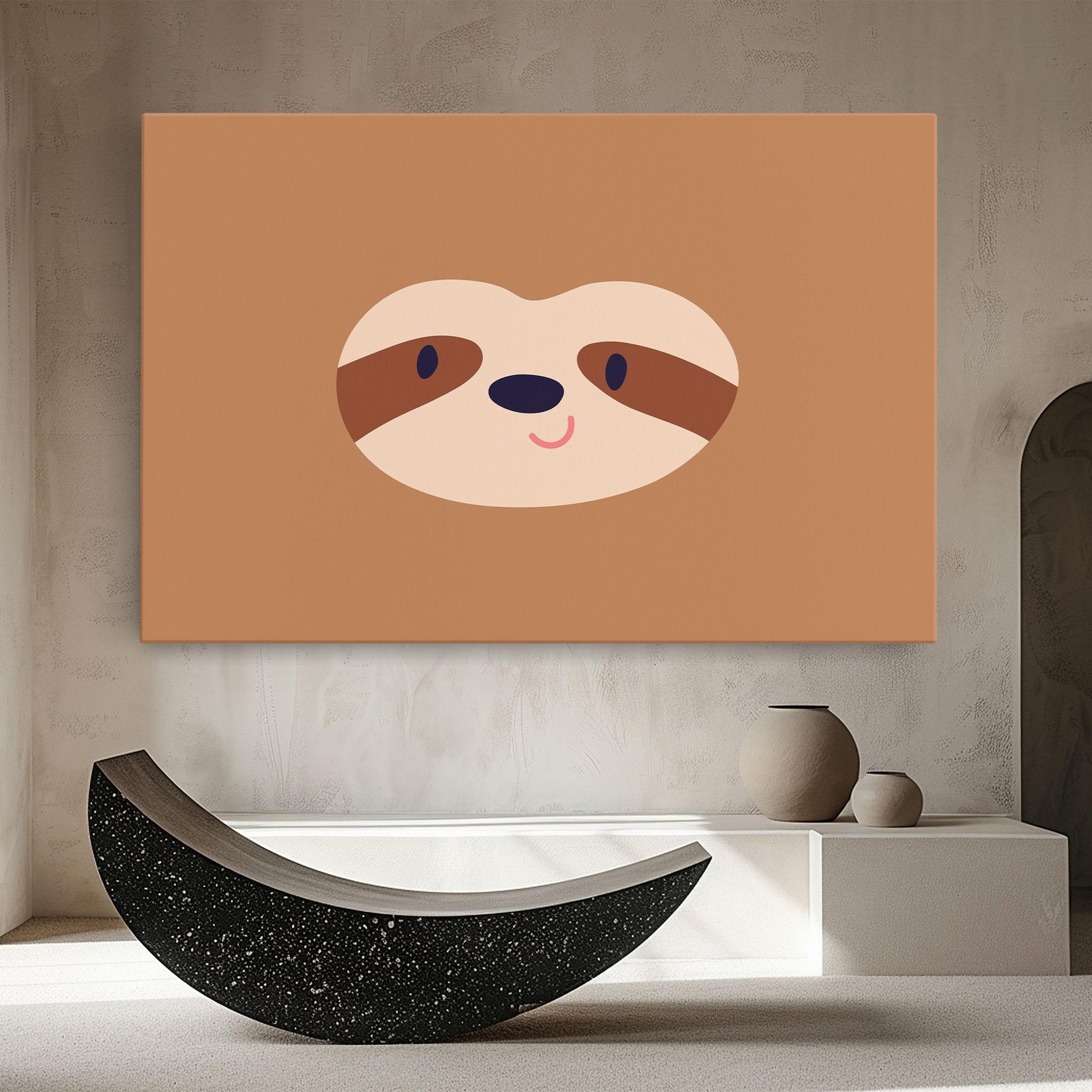 Leinwandbild Sloth Face Portrait mockup 8