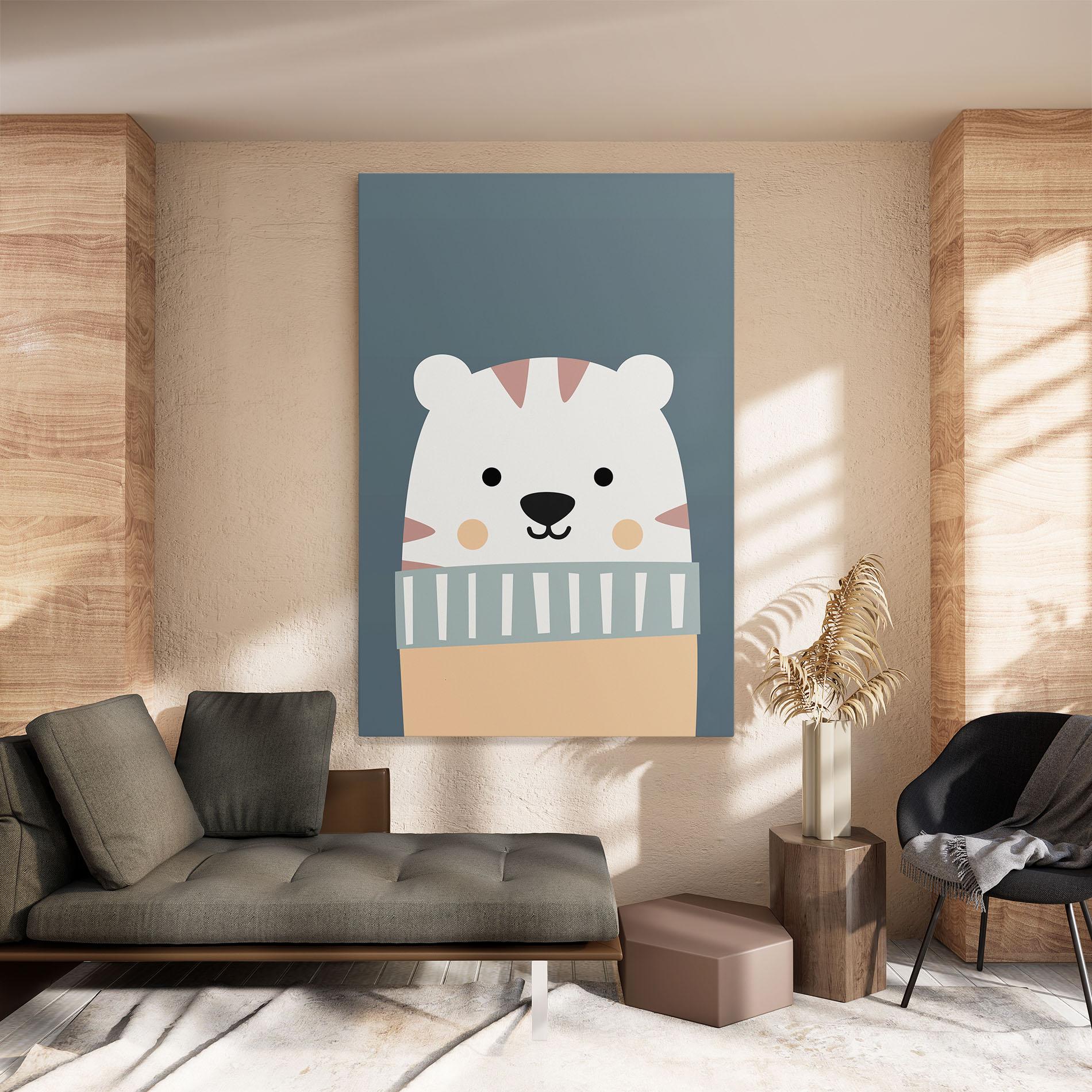 Leinwandbild Cute White Tiger mockup 8