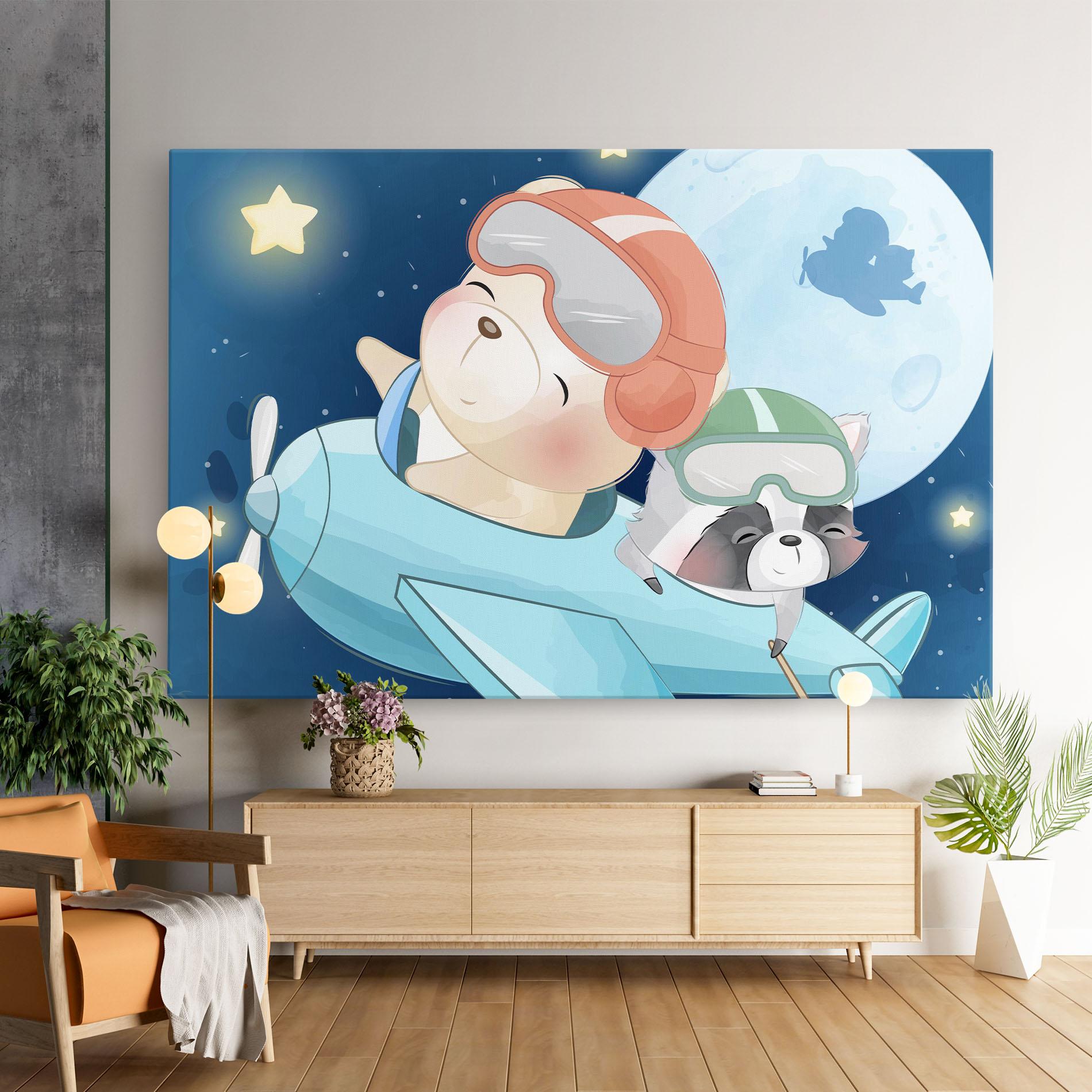 Leinwandbild Bear Flying Star mockup 9