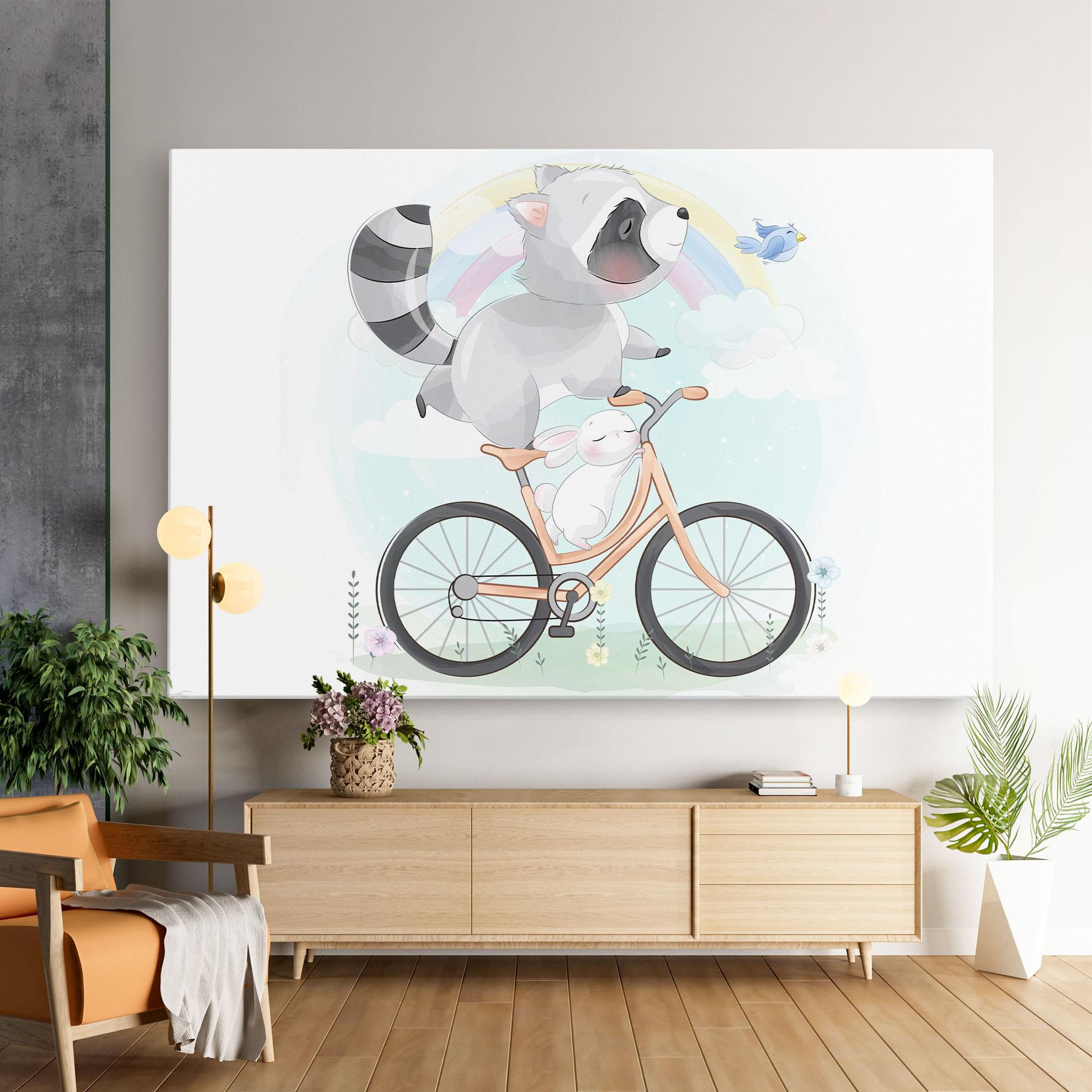 Leinwandbild Bike Ride Animal mockup 9