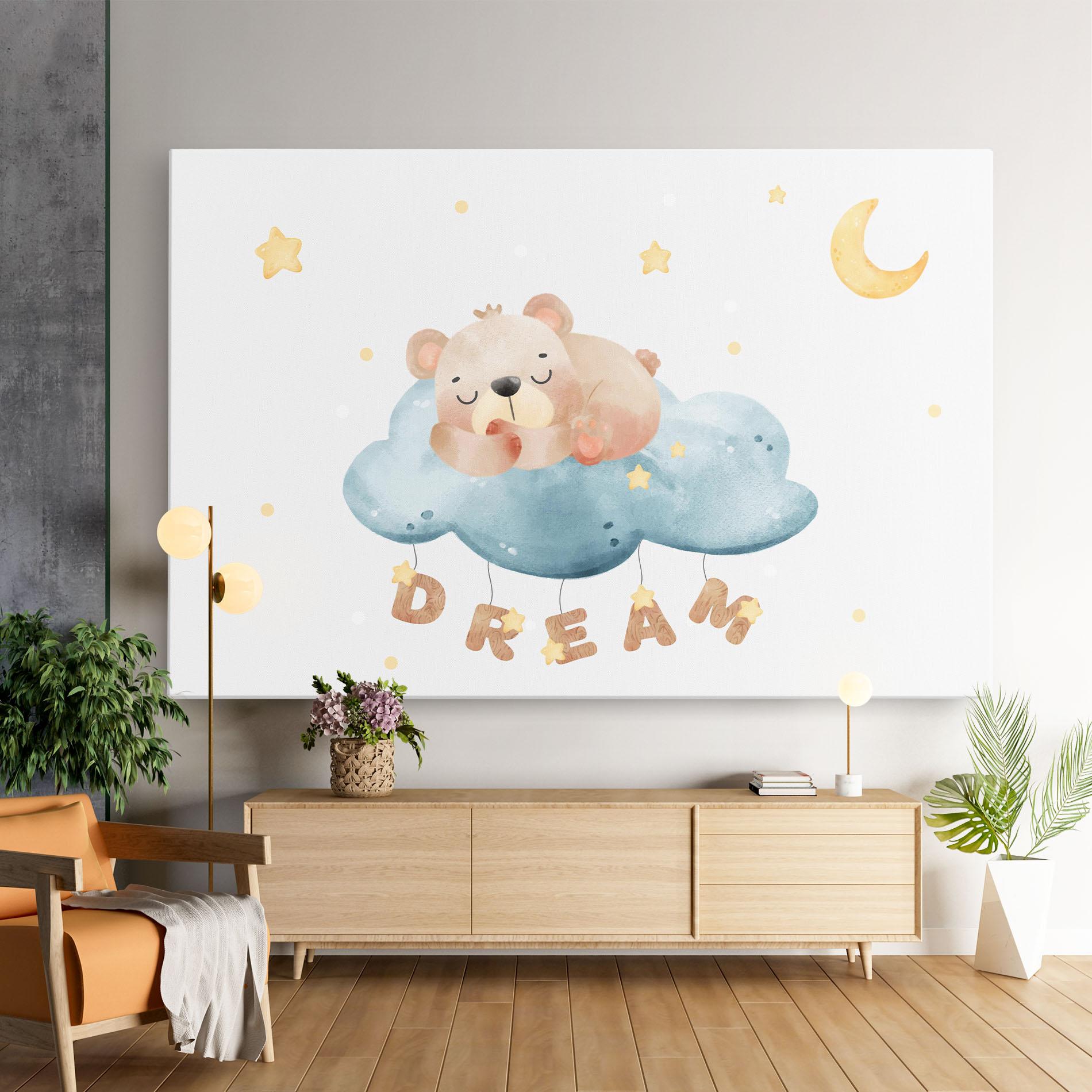 Leinwandbild Dream Sleepy Bear mockup 9