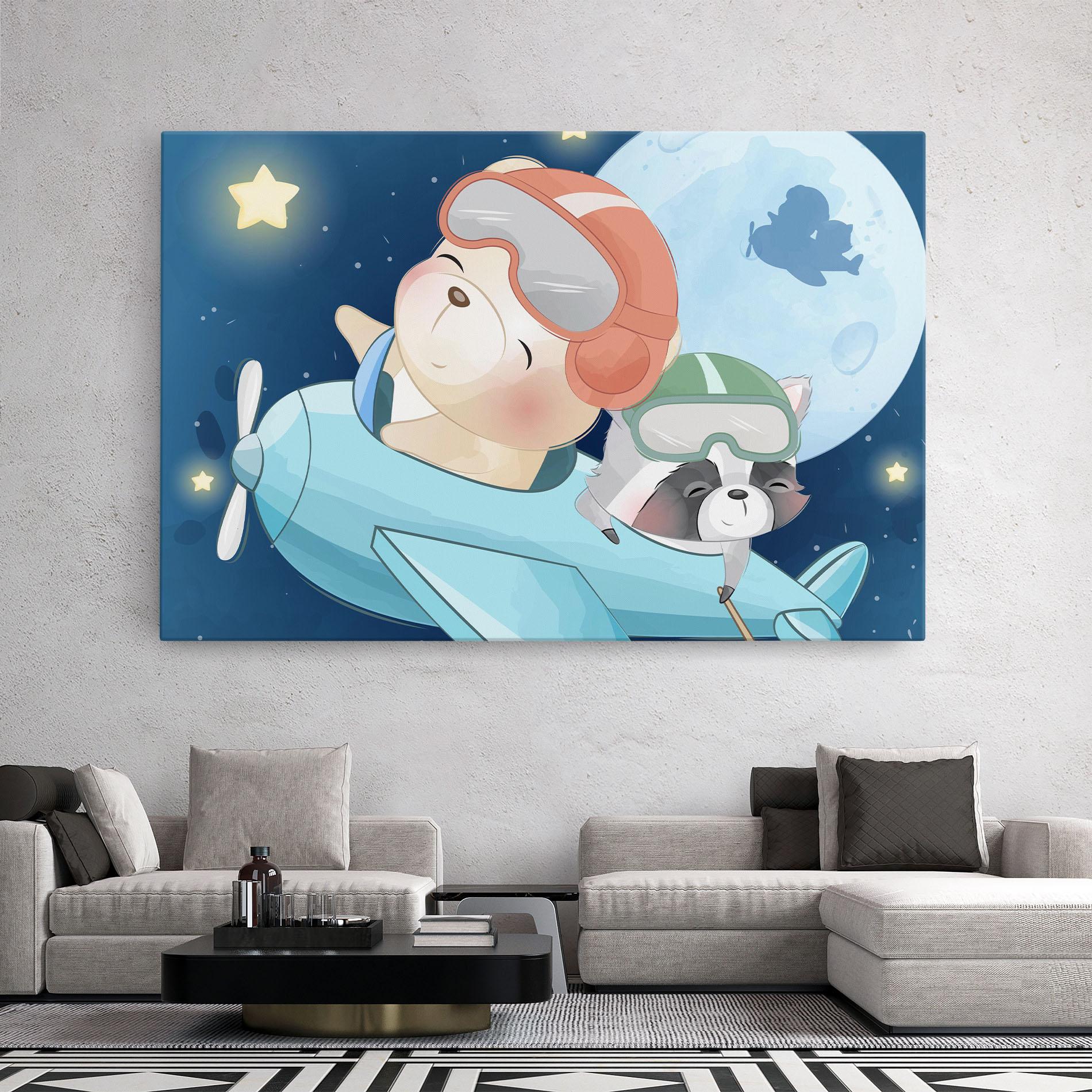 Leinwandbild Bear Flying Star mockup 2