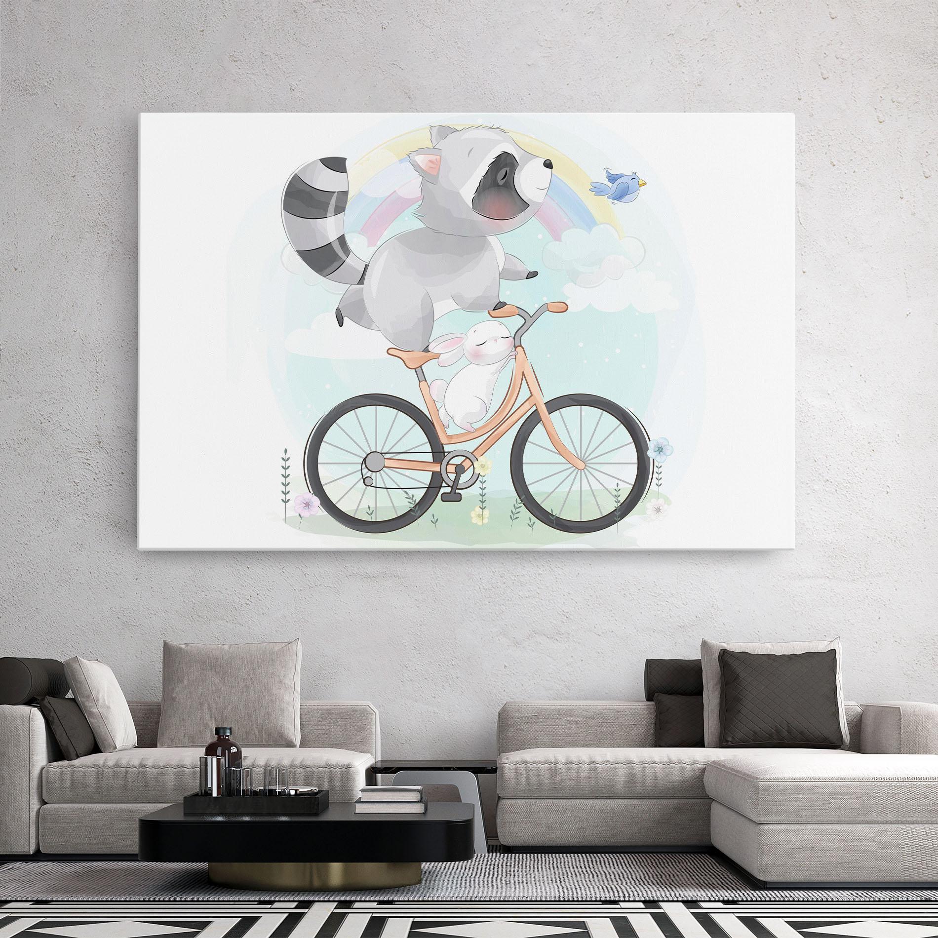 Leinwandbild Bike Ride Animal mockup 2