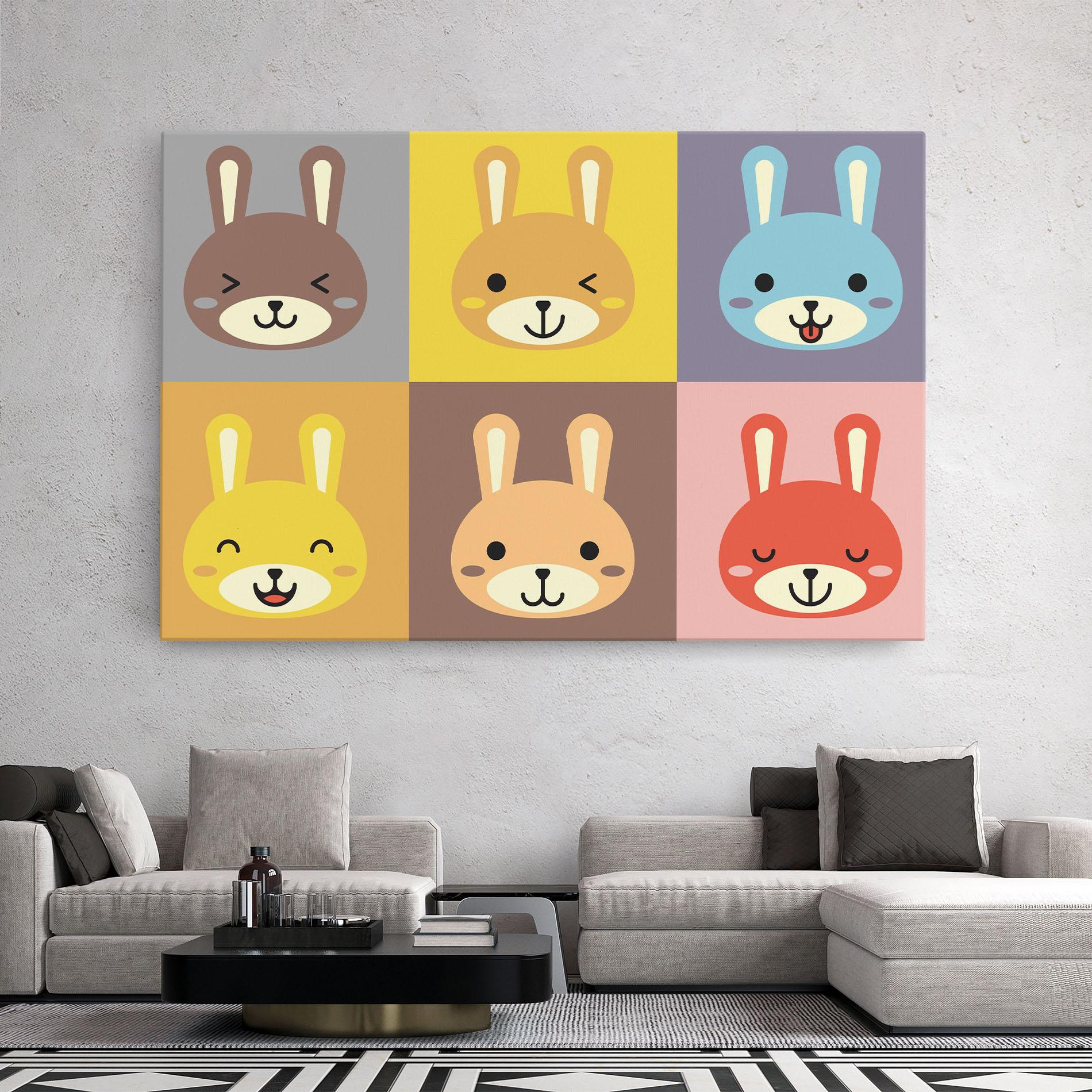 Leinwandbild Bunny Colors mockup 2