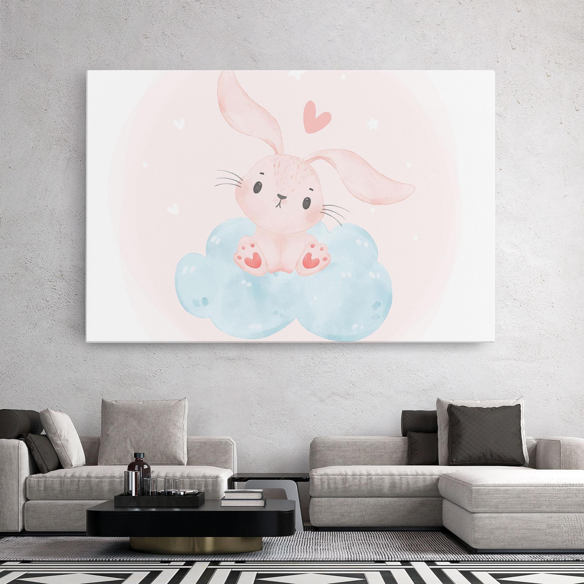 Leinwandbild Cloud Pink Bunny mockup 2