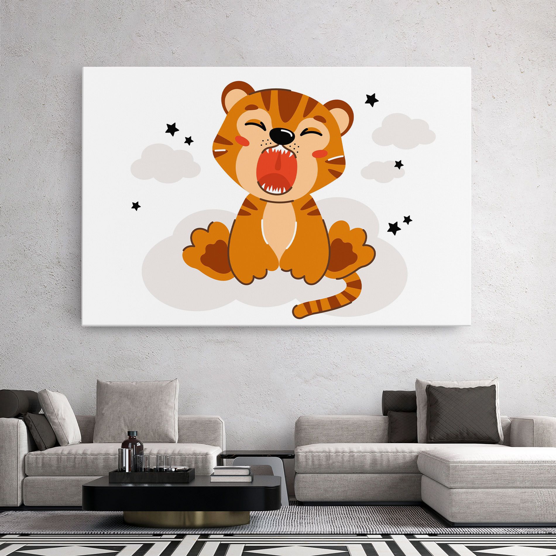 Cute Sleepy Tiger mockup 2