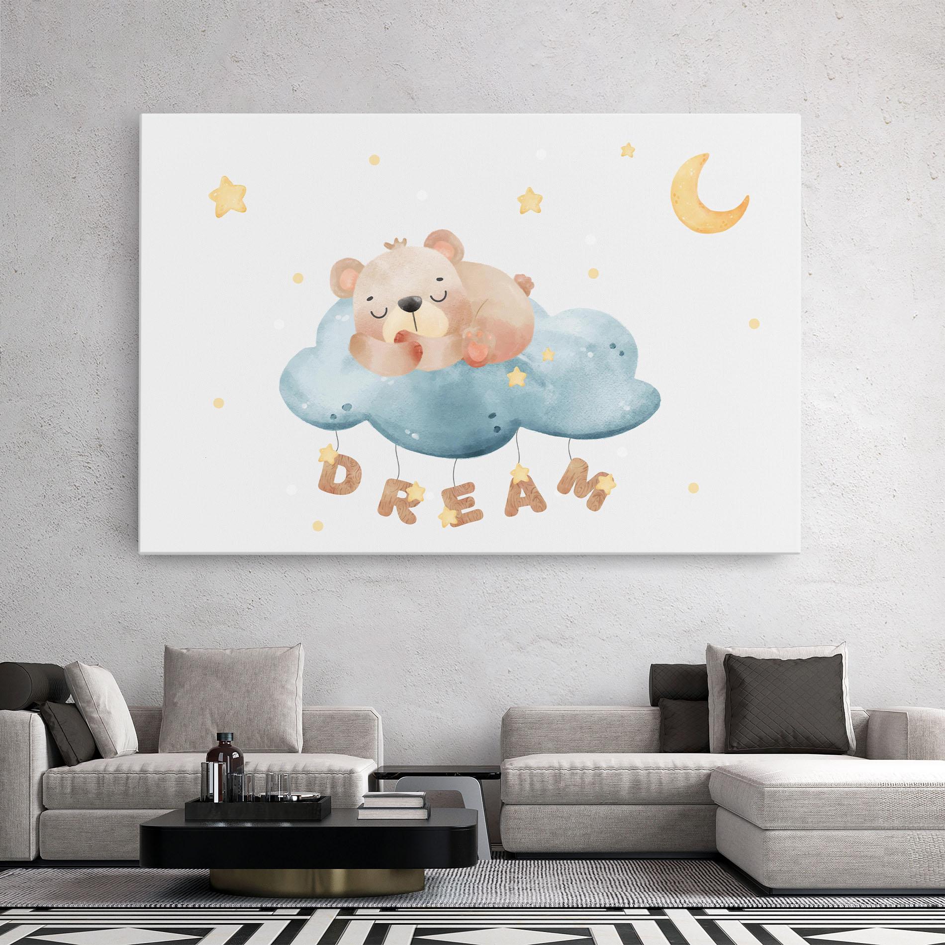 Leinwandbild Dream Sleepy Bear mockup 2