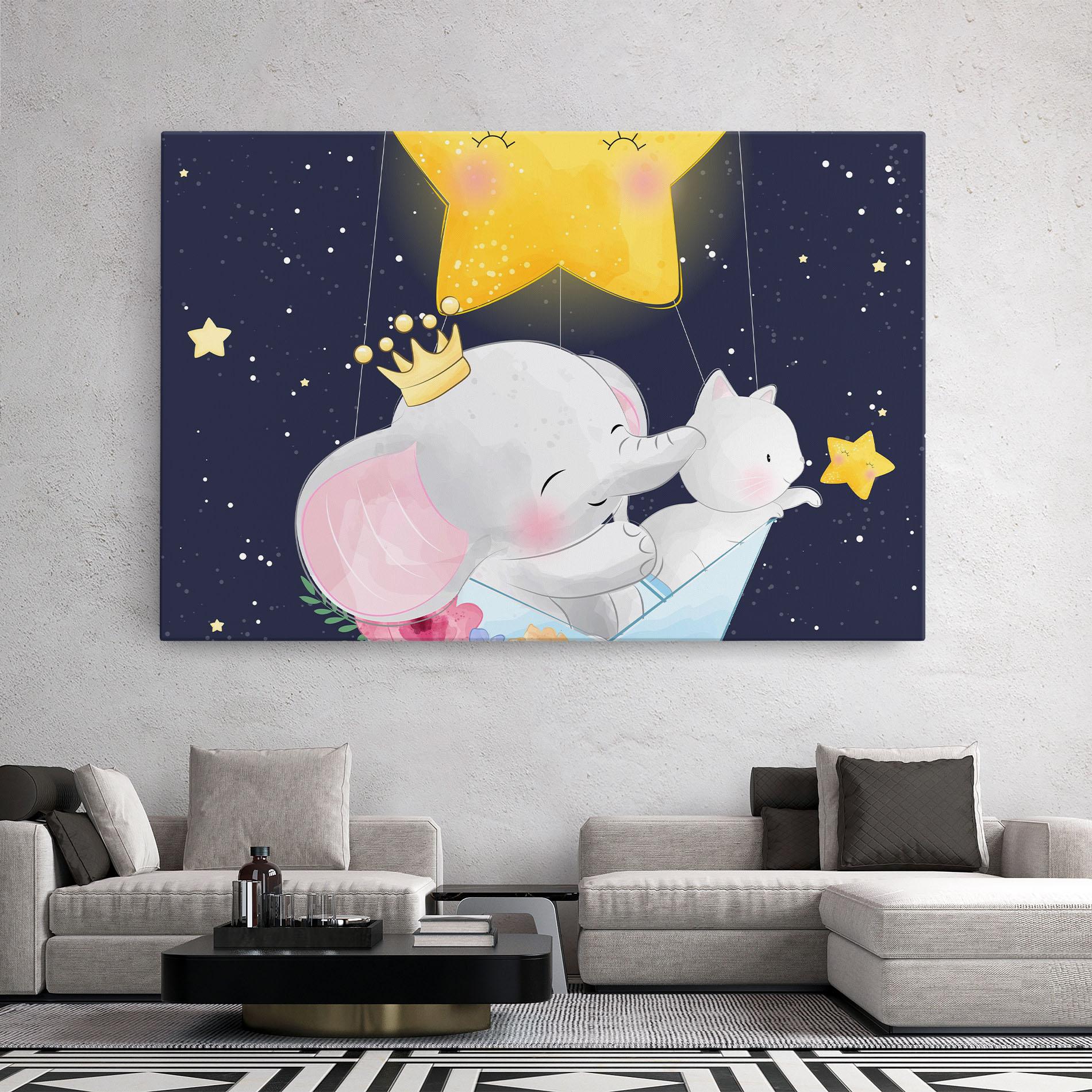 Leinwandbild Elephant Cat mockup 2