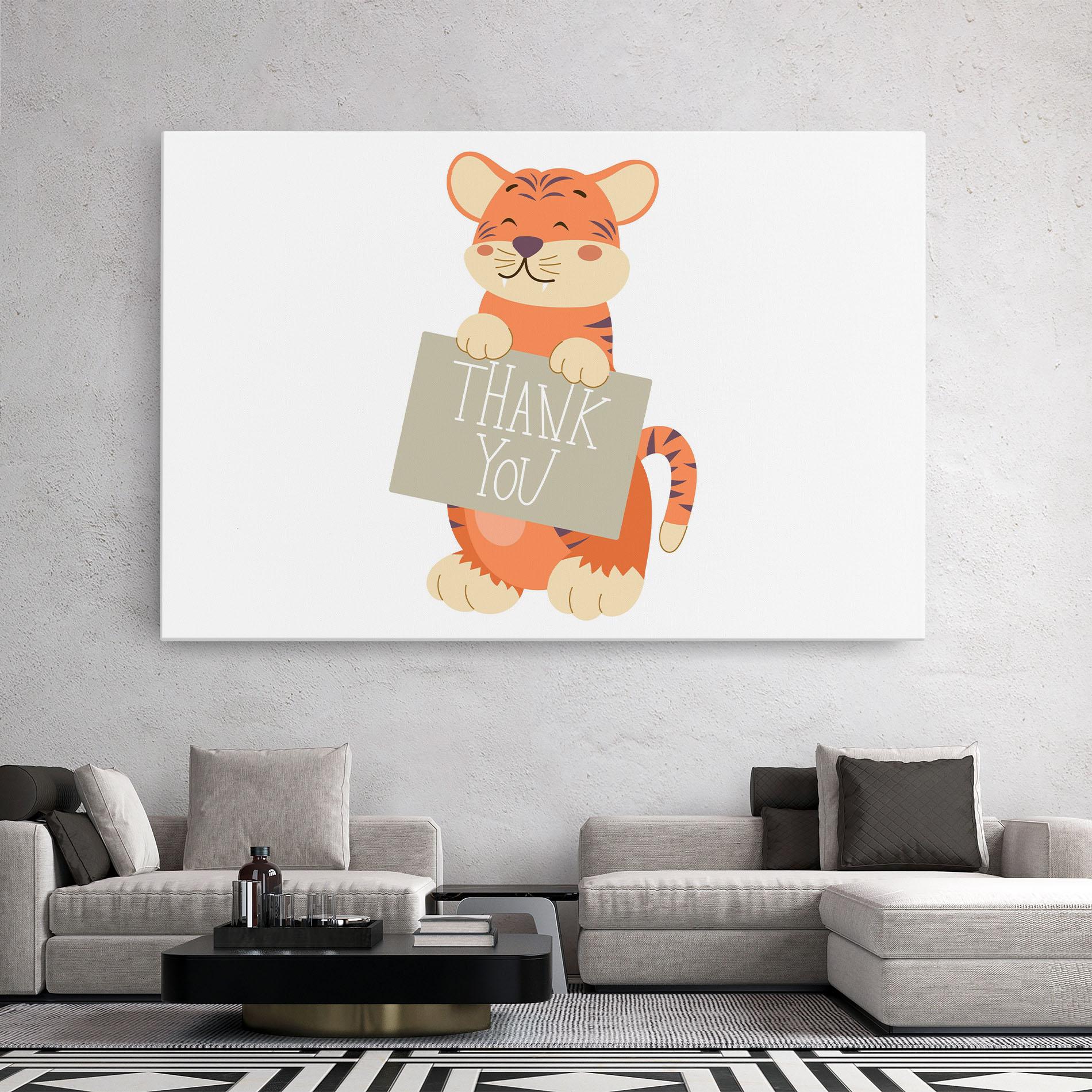 Leinwandbild Tiger Thank U mockup 2