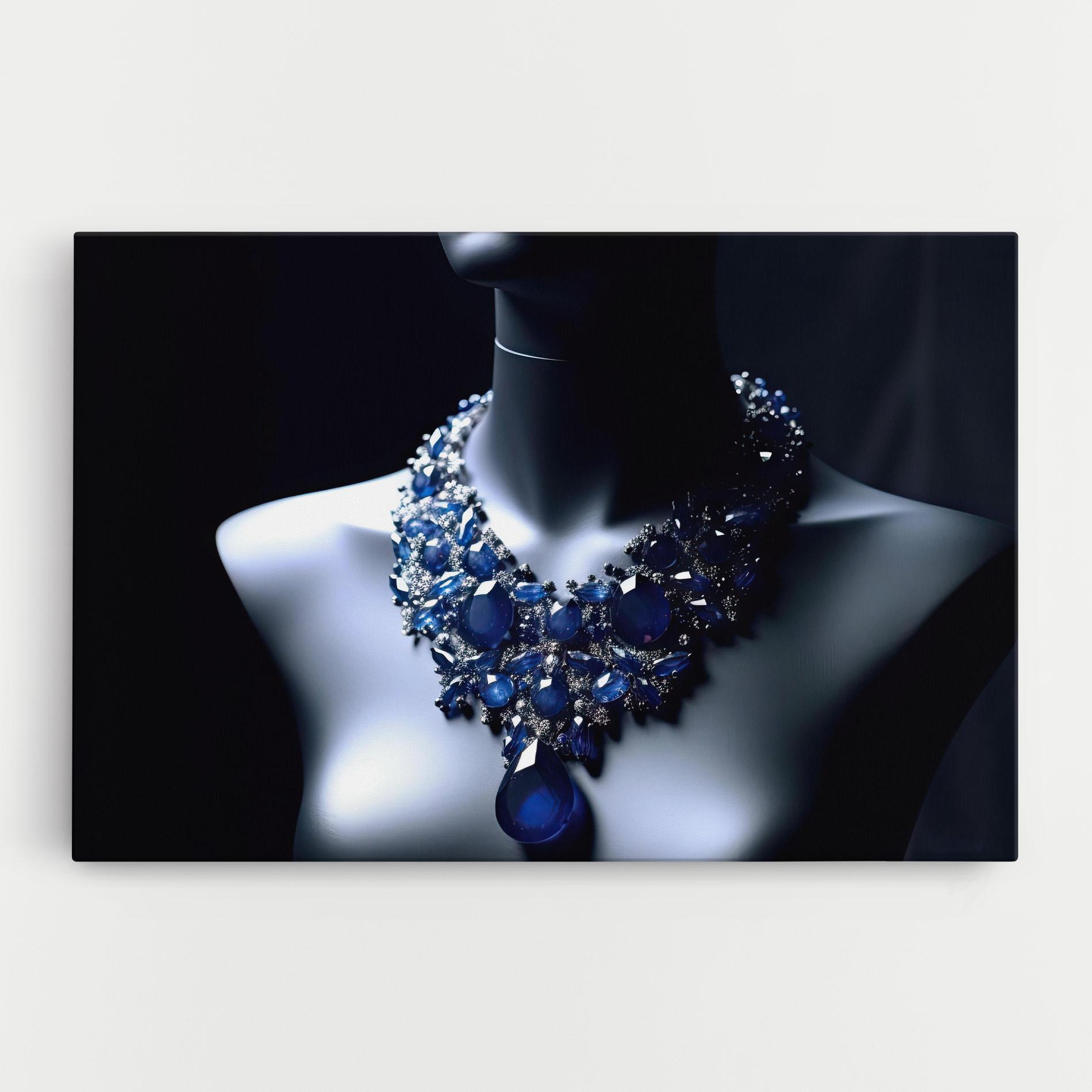Leinwandbild Blue Diamonds Necklace mockup 0