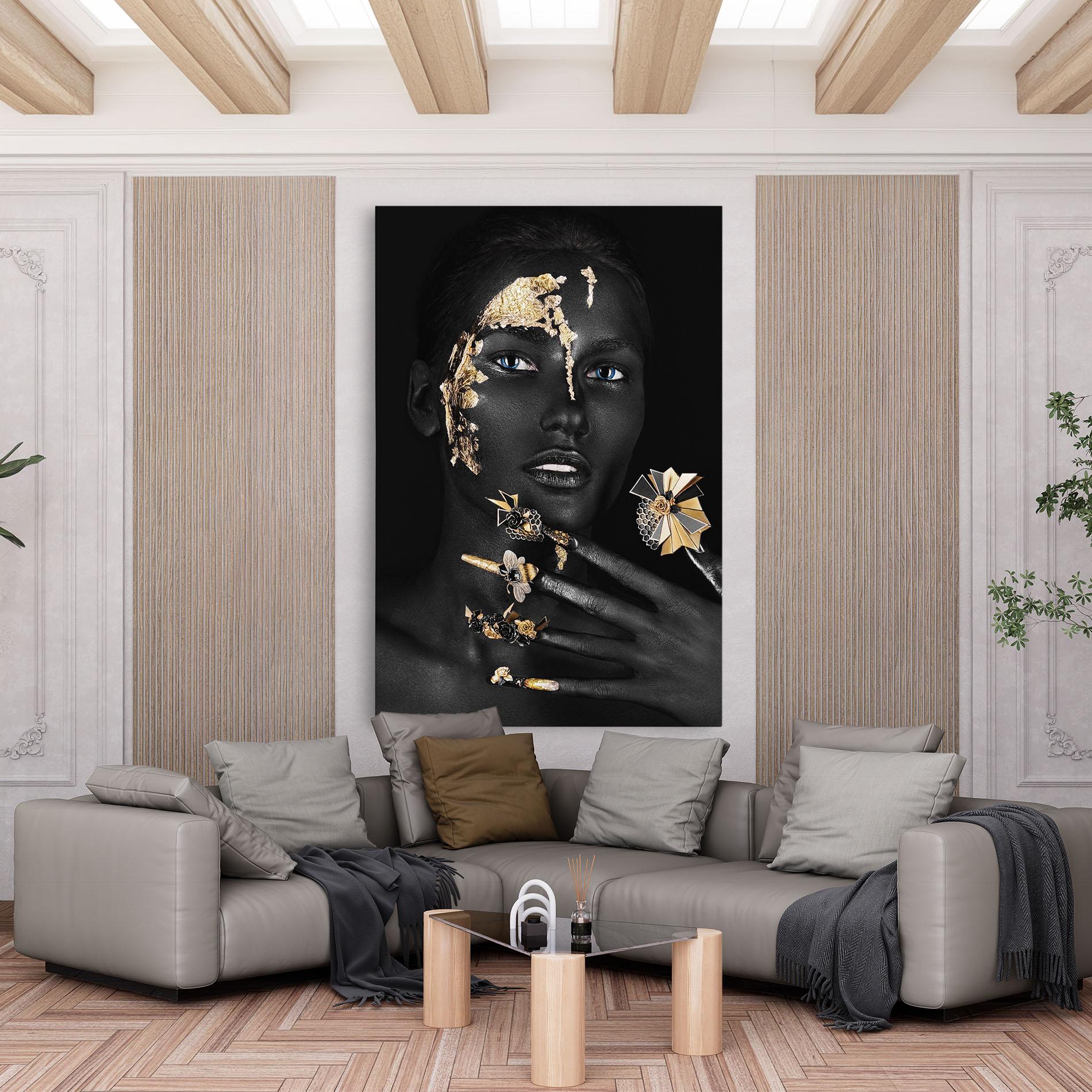 Leinwandbild Black Art Makeup mockup 6