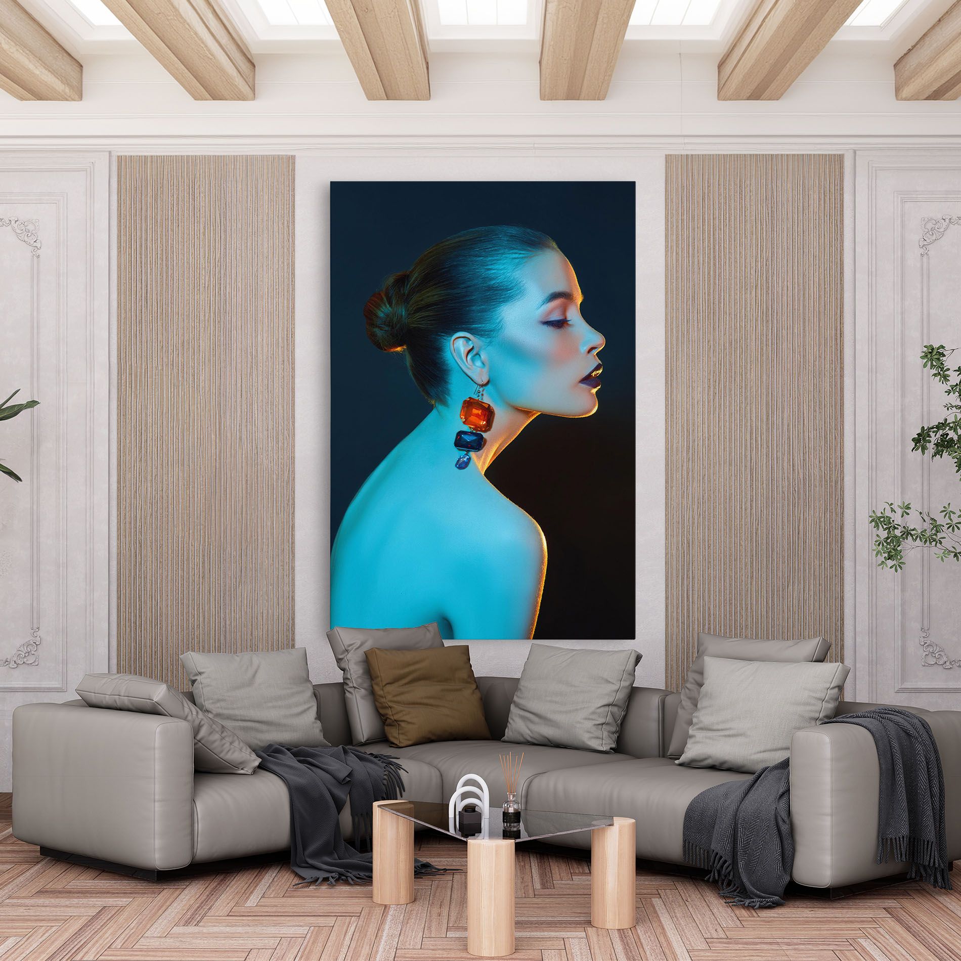 Blue Light Earring mockup 6