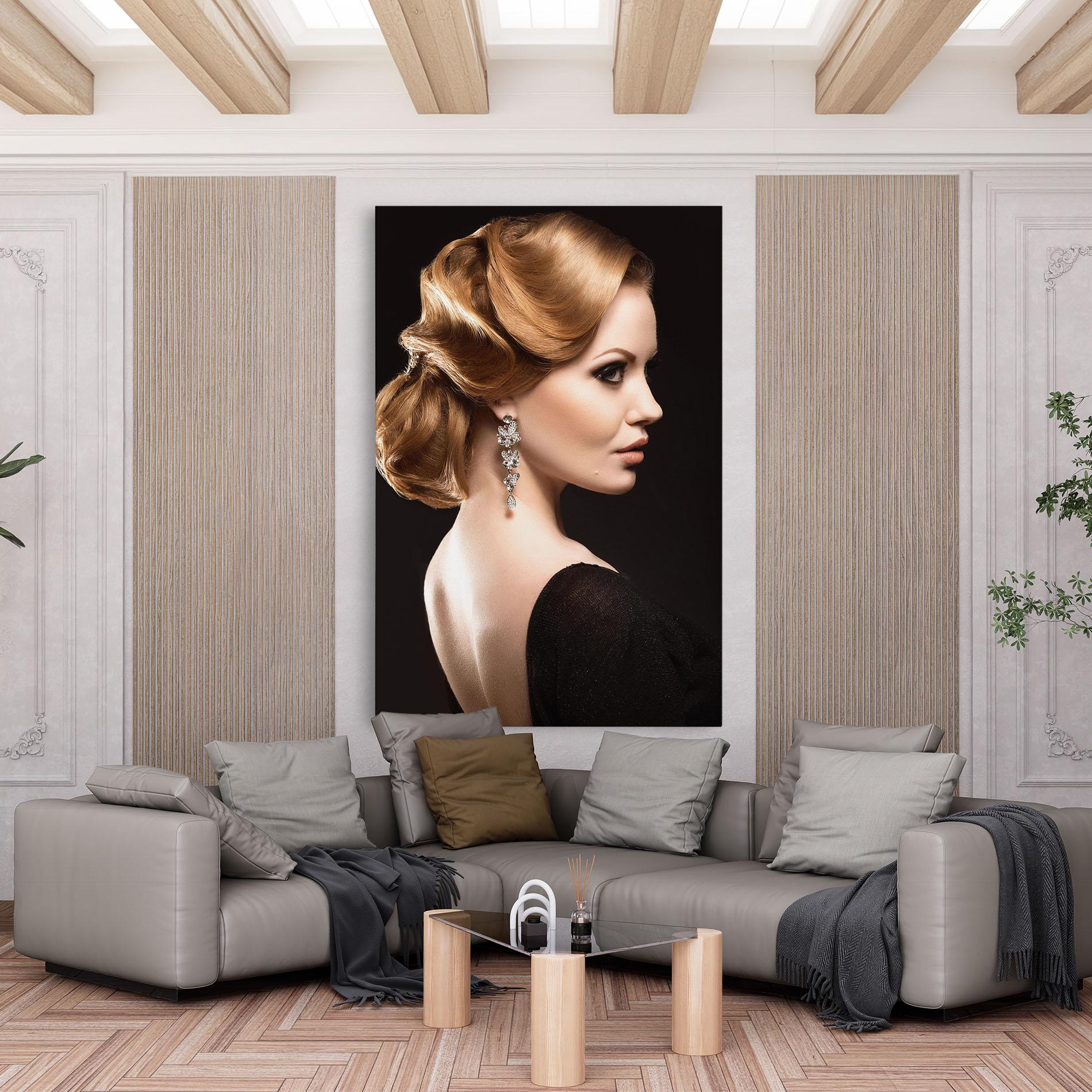 Leinwandbild Elegant Earrings mockup 6