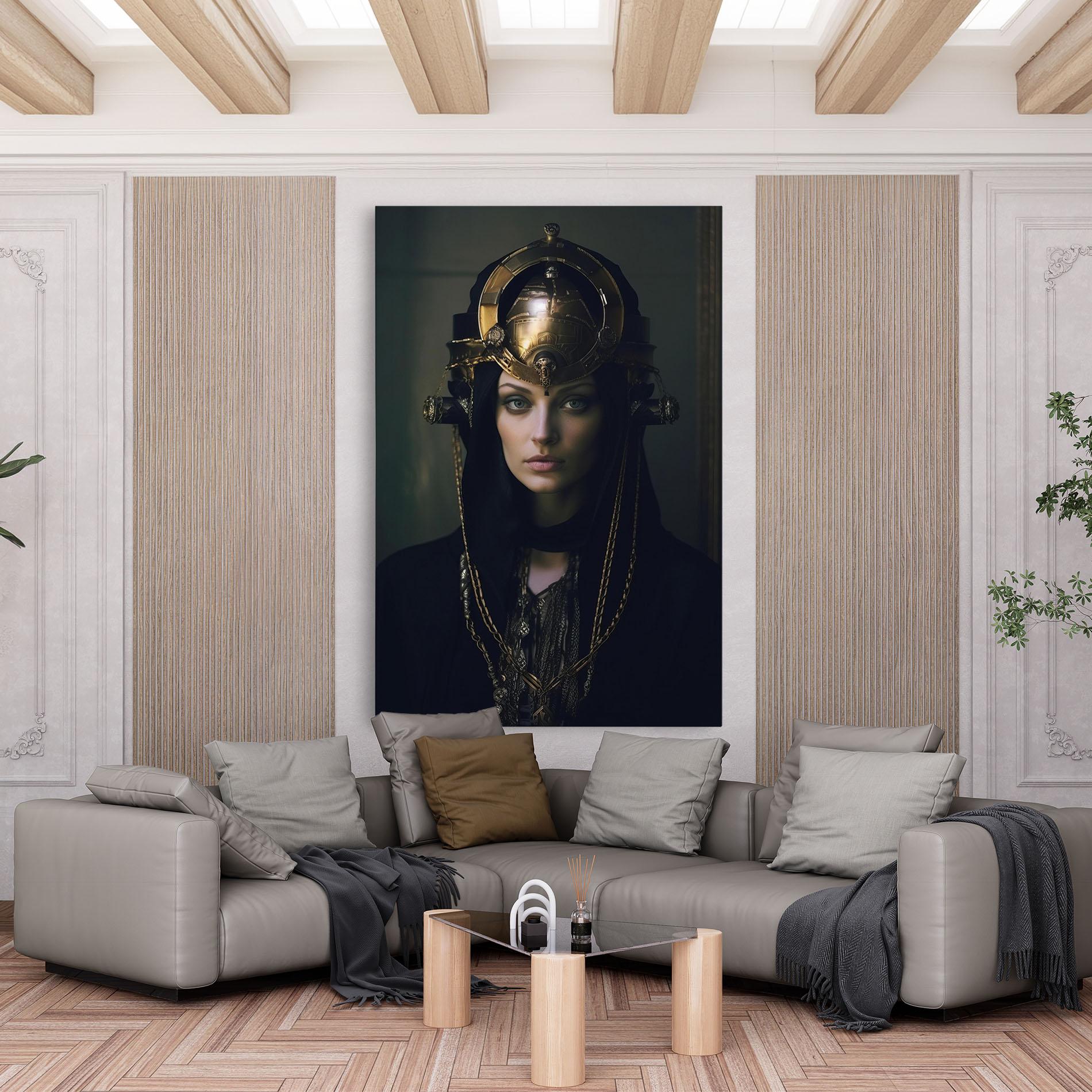 Leinwandbild Gold Headpiece mockup 6