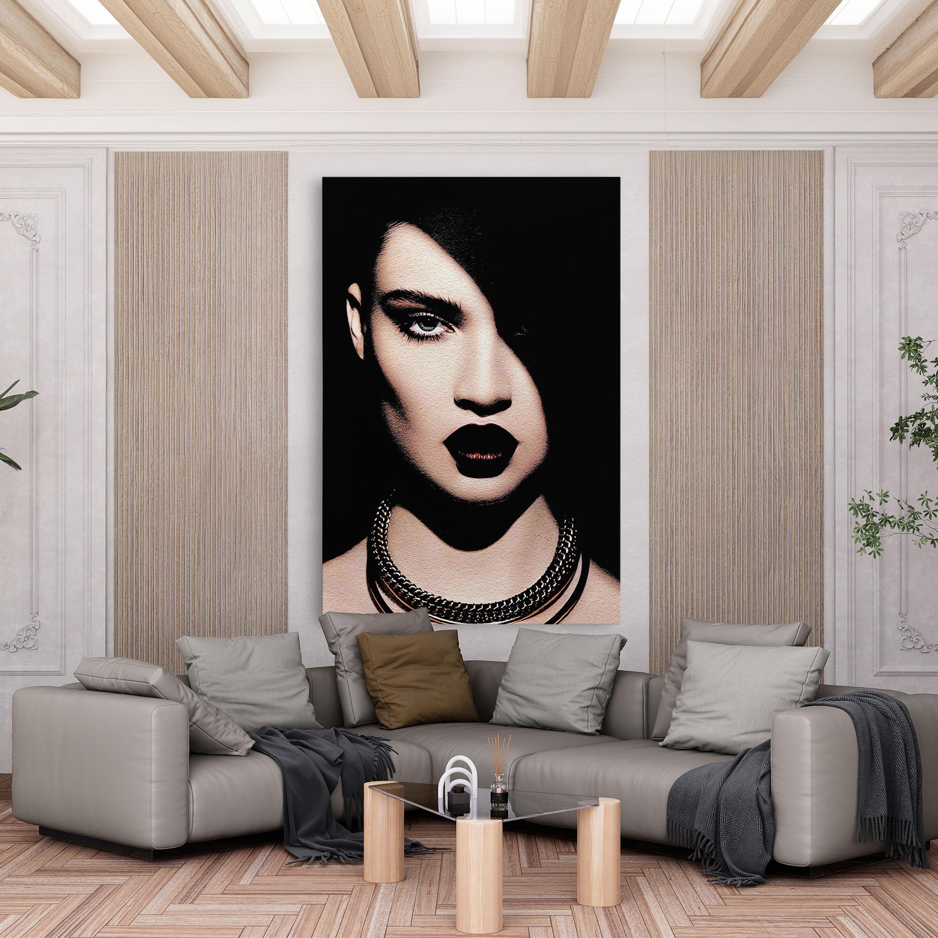 Leinwandbild Gold Necklace mockup 6