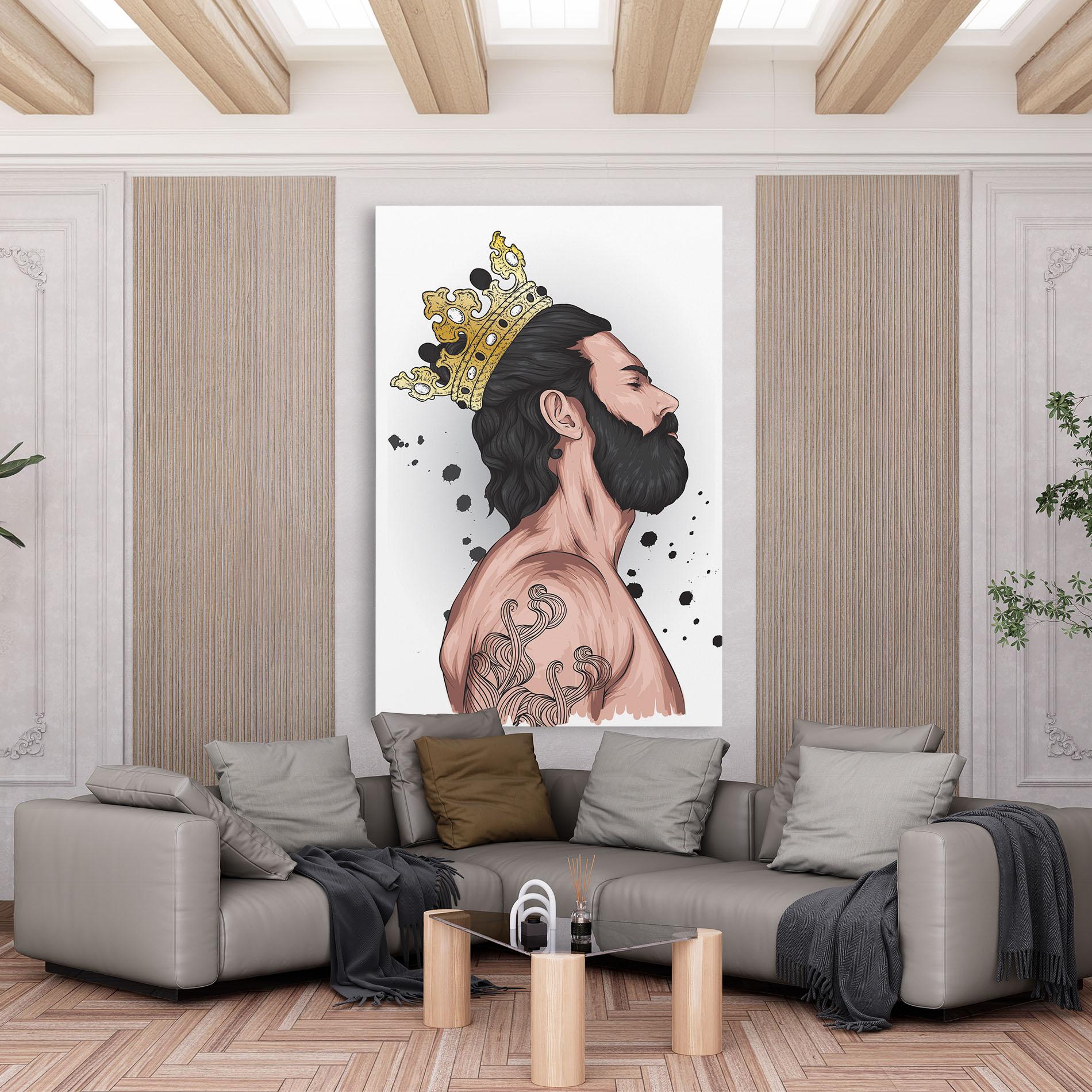 Leinwandbild Male With Crown mockup 6