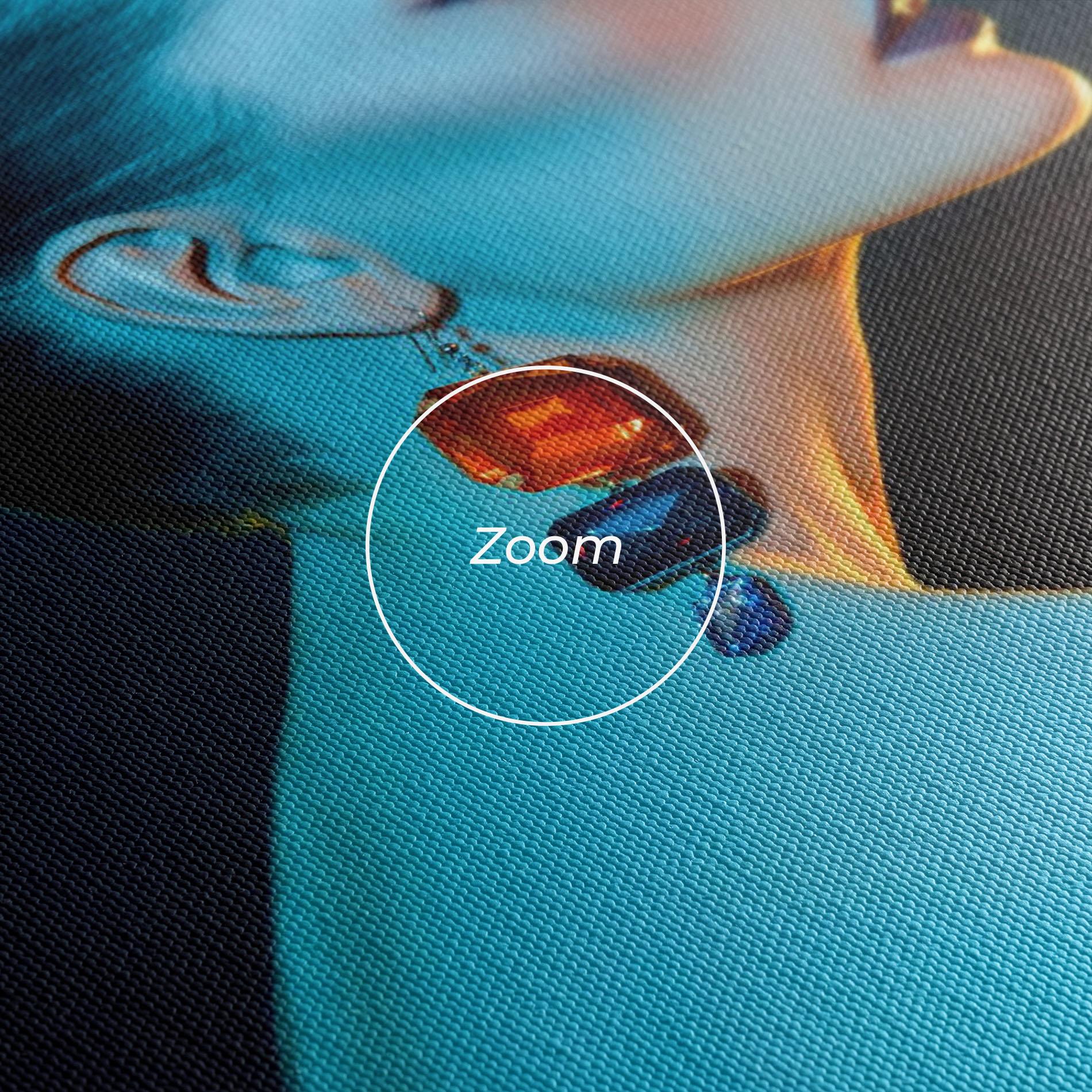 Leinwandbild Blue Light Earring mockup 3