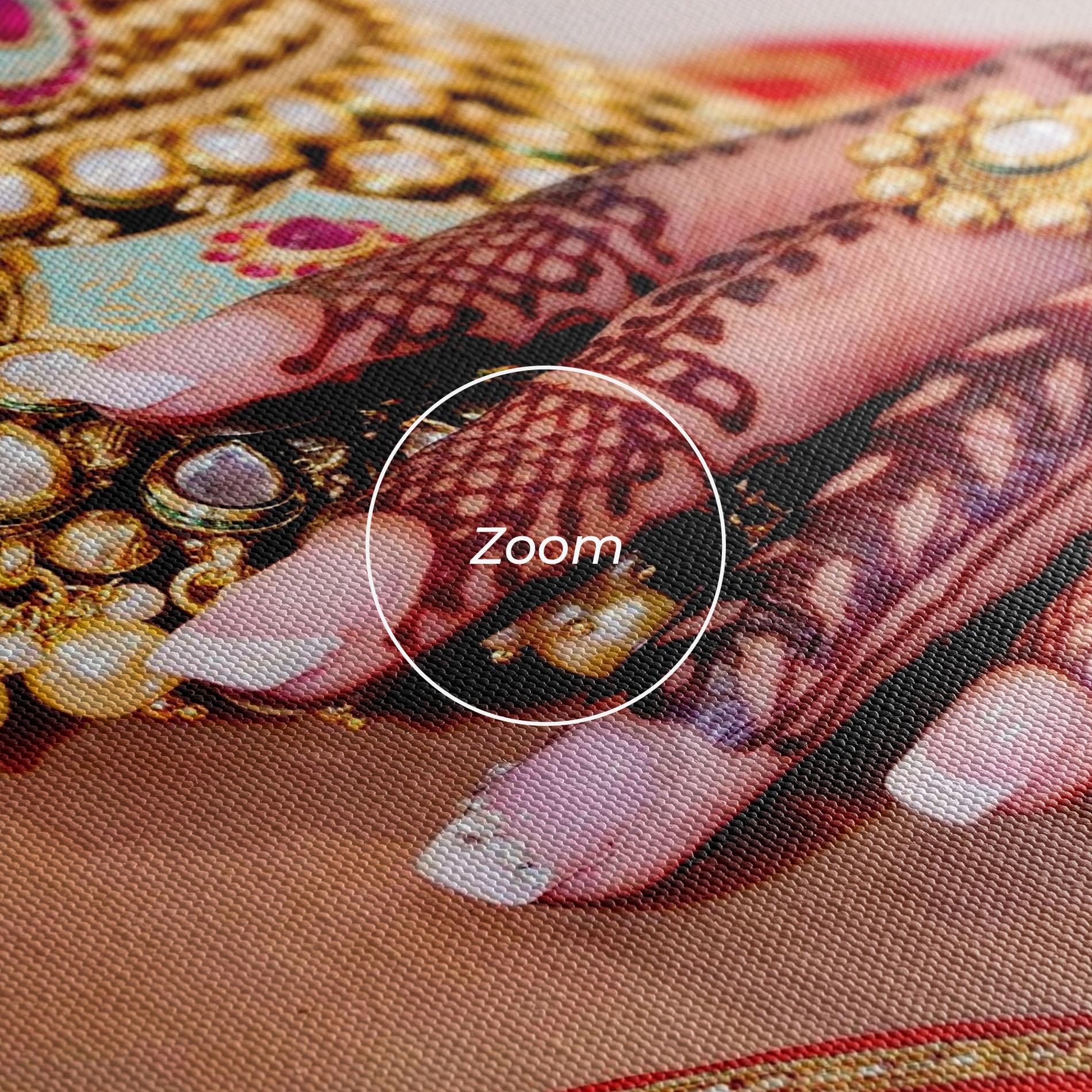 Leinwandbild Gold Beautiful Jewelry mockup 3